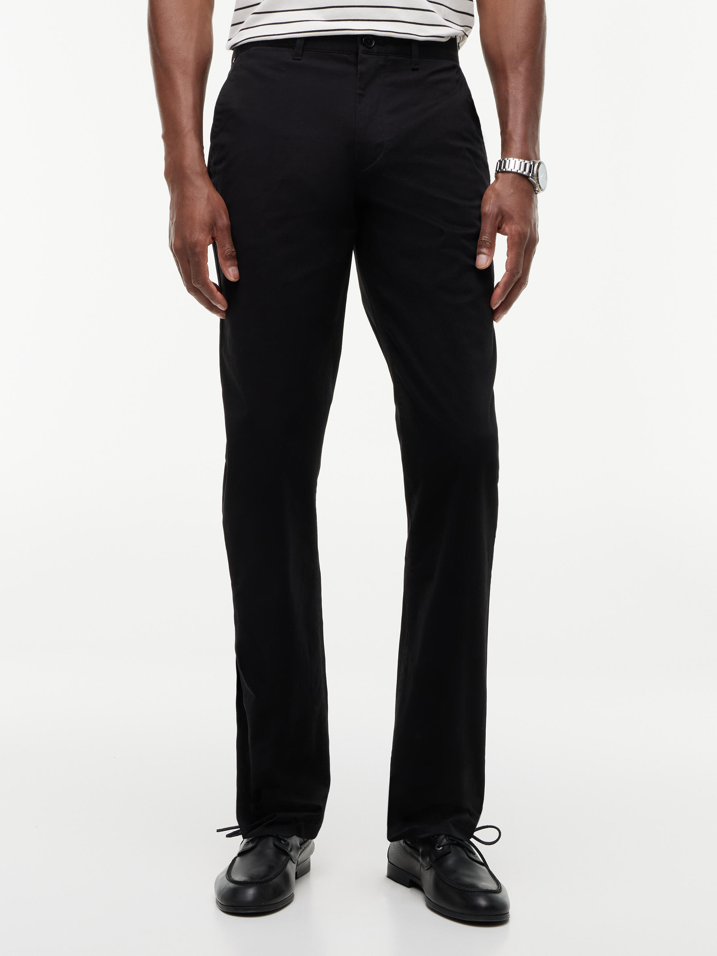 Tommy Hilfiger Herren Schwarz Chinohose "Core Denton Essential", Gr. 32, Länge 36, Twill, Obermaterial: 97% Baumwolle, 3% Elasthan, Unifarben, Ge... - Bild 2