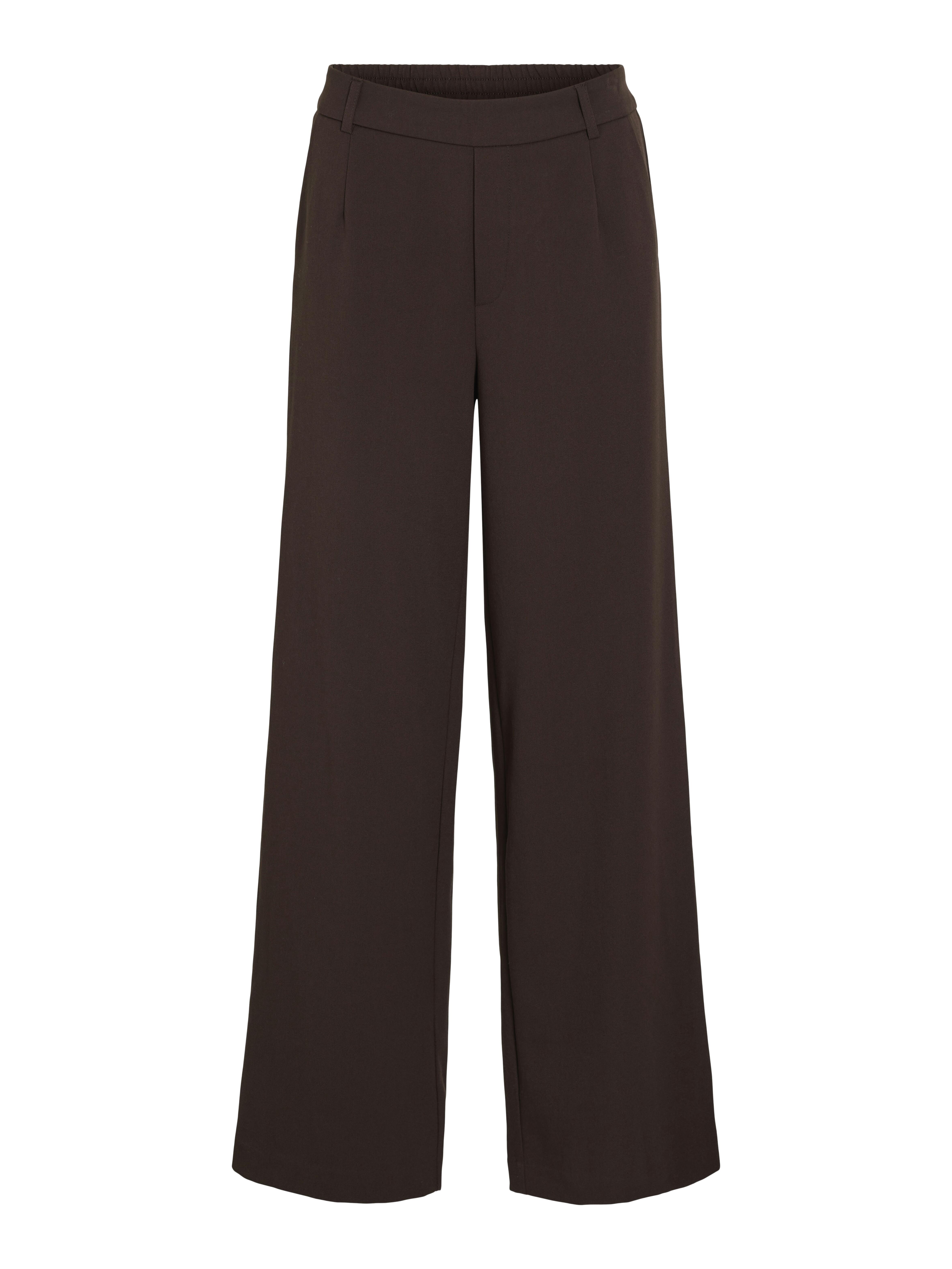 Vila Damen Coffee Bean Anzughose "Vivarone Hw Wide Pant - Noos" Materialmix Slim Fit von Baur - Bild 4