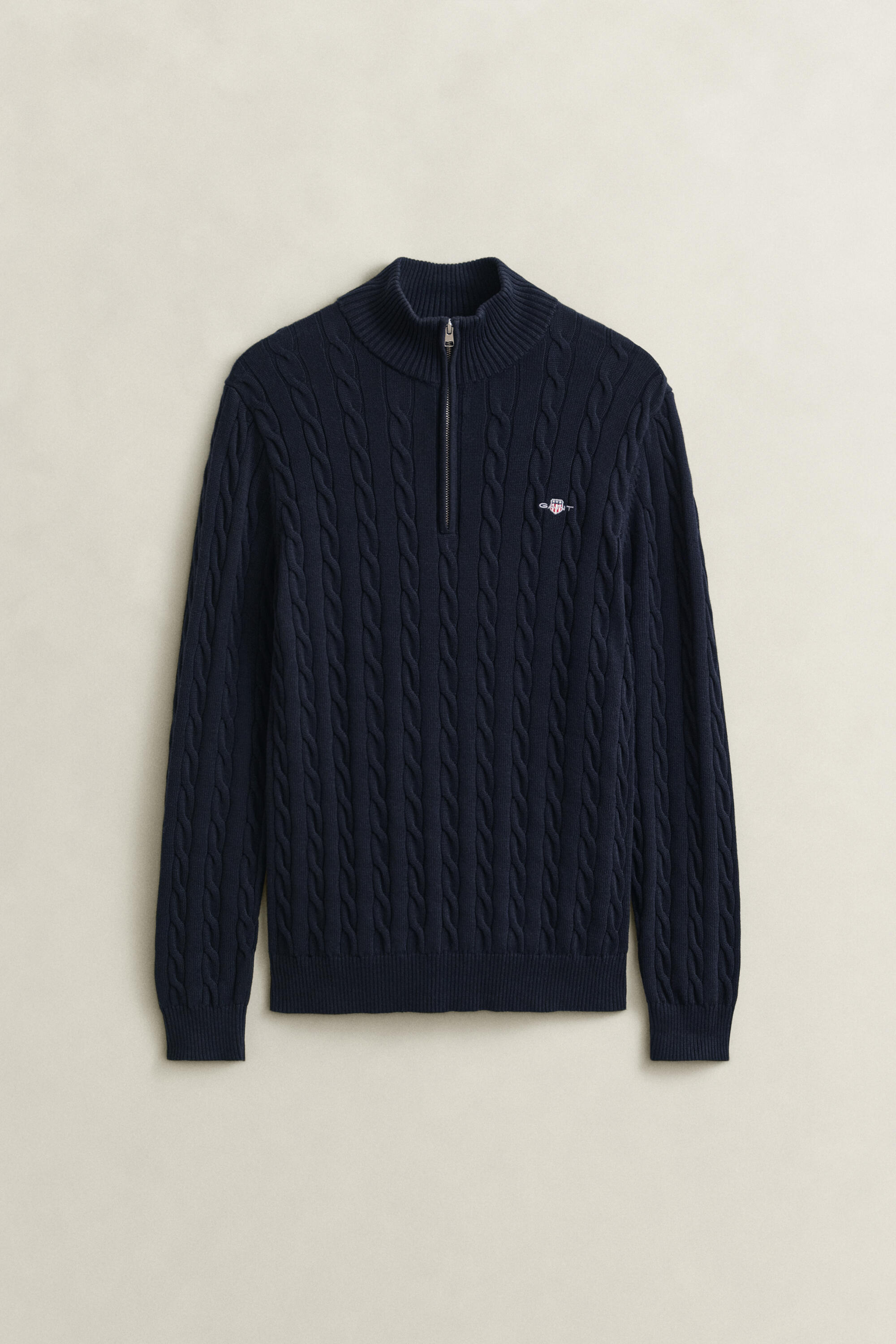 Gant Herren Marine Für 8050603 Blauer Pullover Mit Halbem Reißverschluss (Xl), Lässig, Baumwolle - Bild 10
