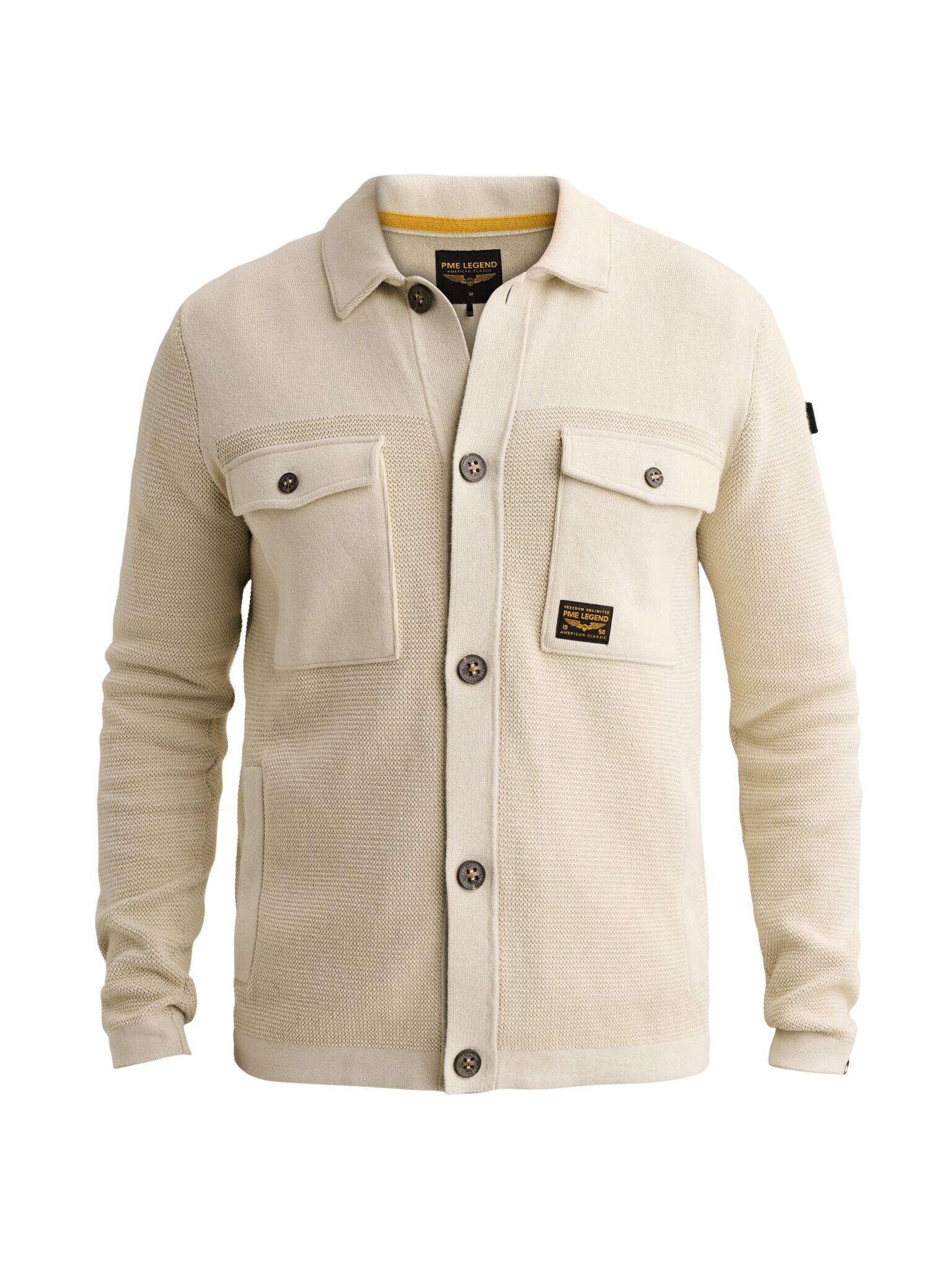 Pme Legend Herren Bone Weiß Strickjacke Mustermix Aufgesetzte Brusttaschen von Baur - Bild 3