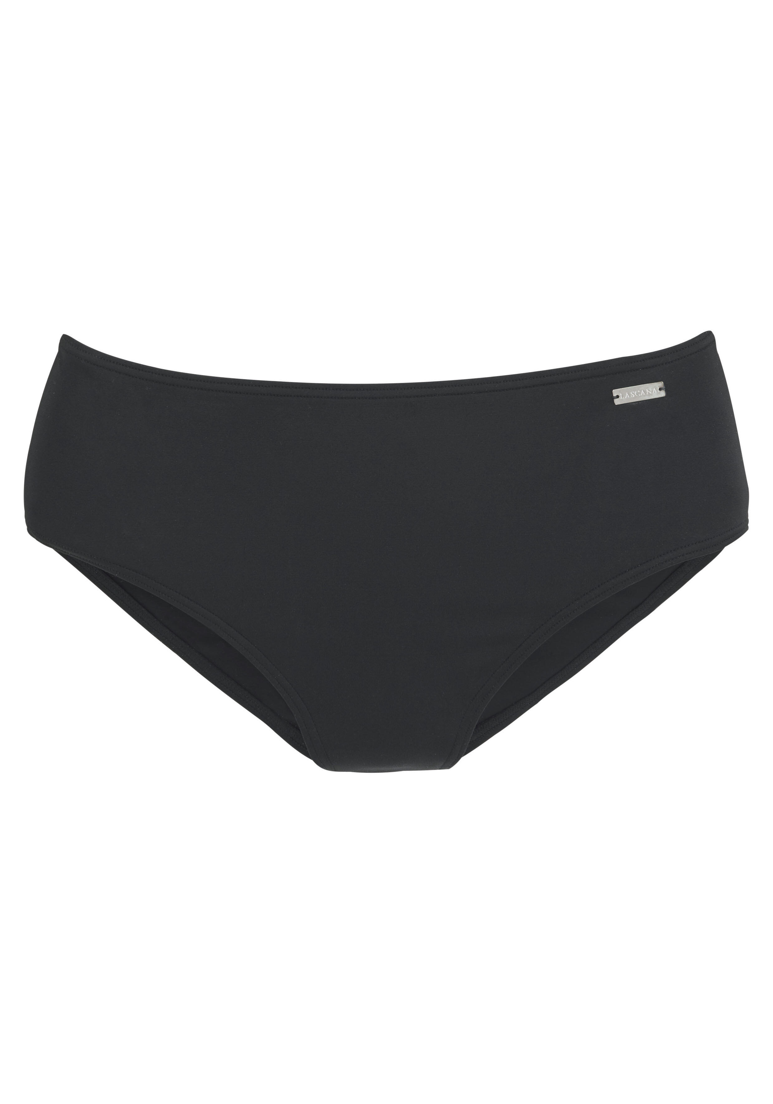 Lascana - Bikinihose (Höher Geschnitten) Black - Gr. - 46