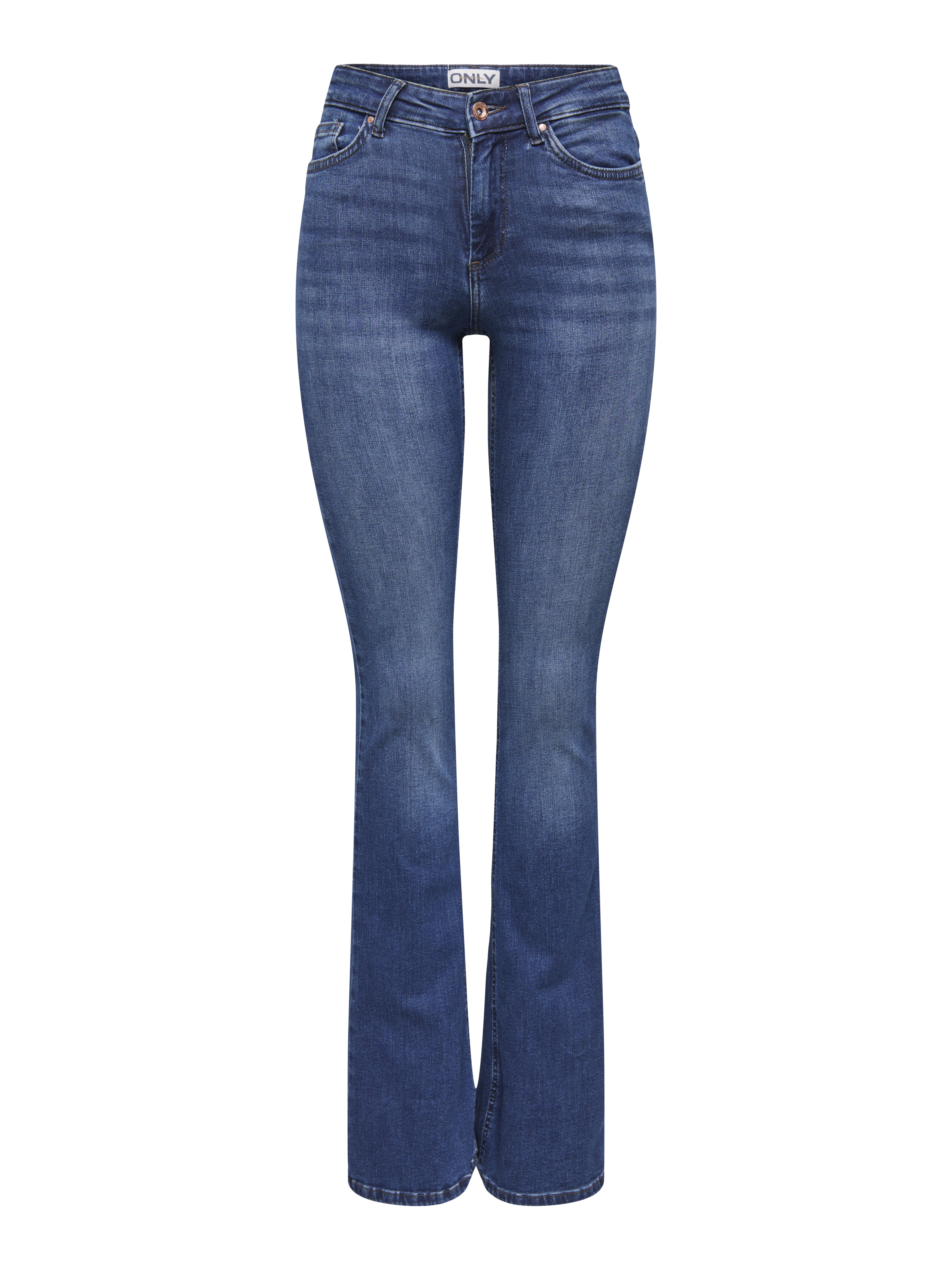 Only Onlblush Mid Flared Dnm Tai021 Noos, Dark Blue Denim - Bild 4