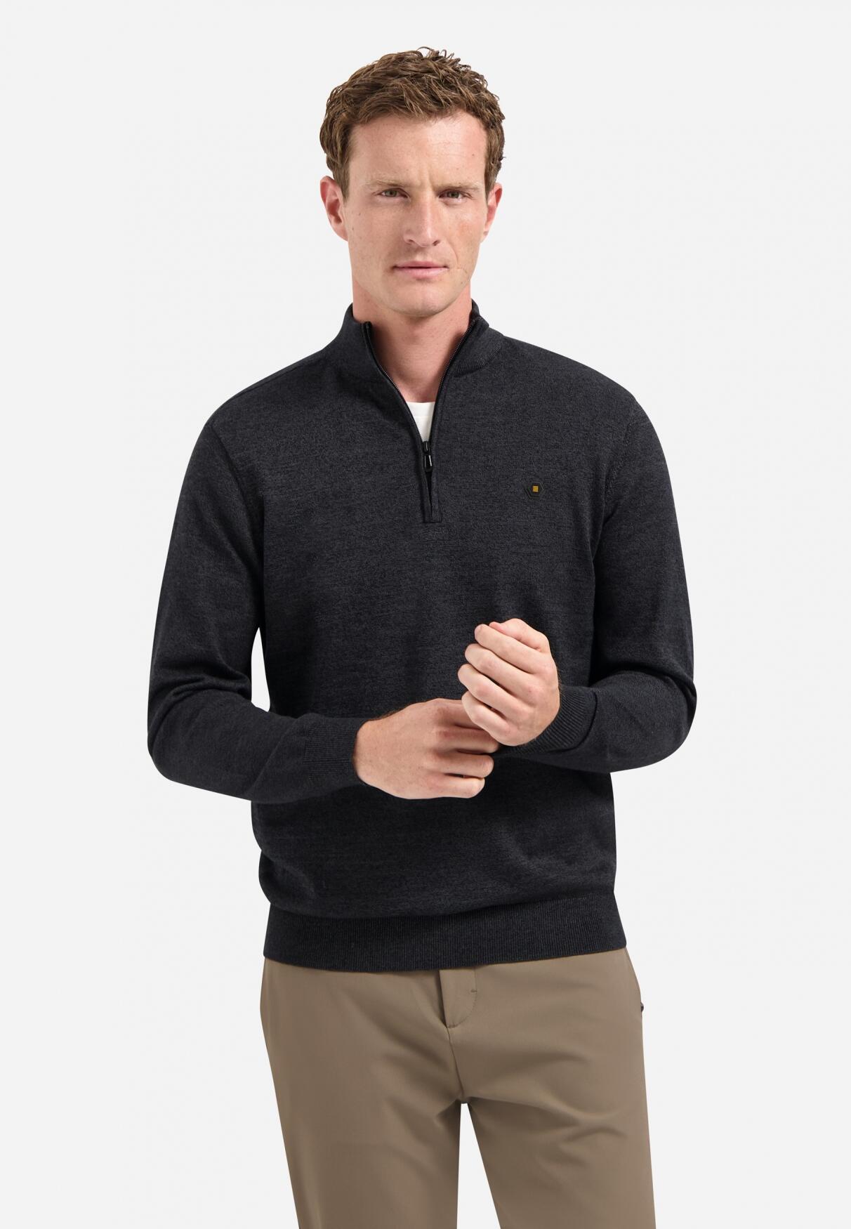 No Excess Schwarz Pullover Mit Reißverschlusskragen Xl - Bild 2
