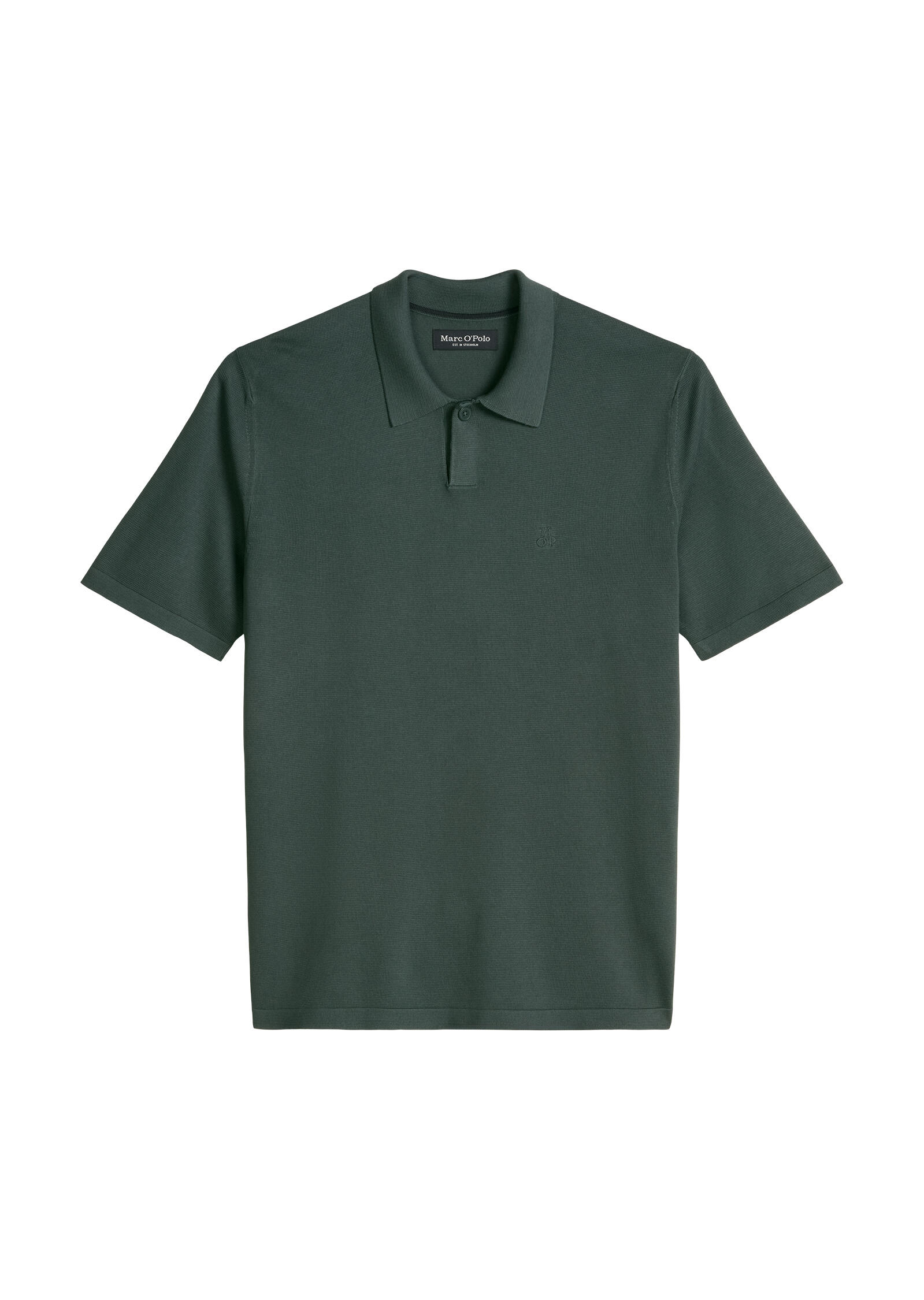 Marc O'polo Herren Grün Poloshirt Gr. L, (Mangrove), Strick, Obermaterial: 100% Baumwolle, Regular Fit Normal, Bündchen, Shirts, Regular Aus Rein... - Bild 3