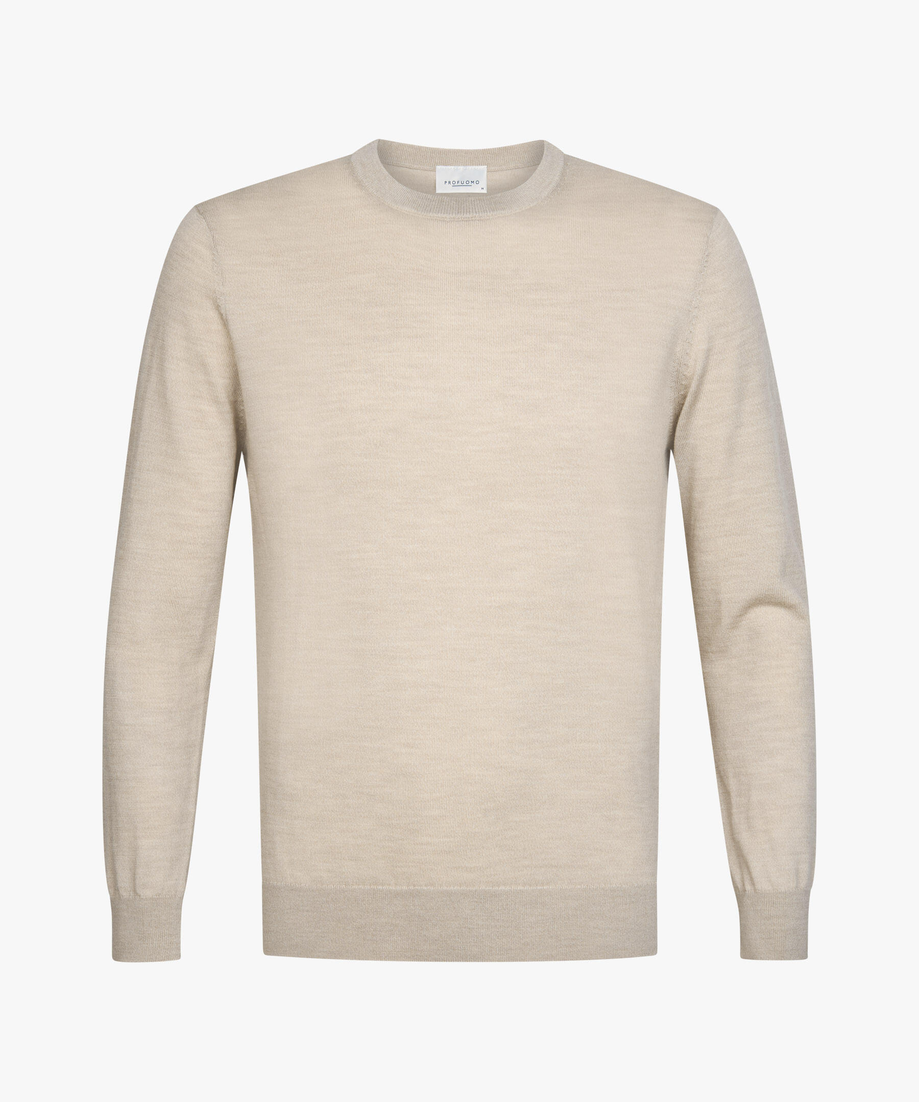 Profuomo Beige - R Merino Crewneck - Gr. - S