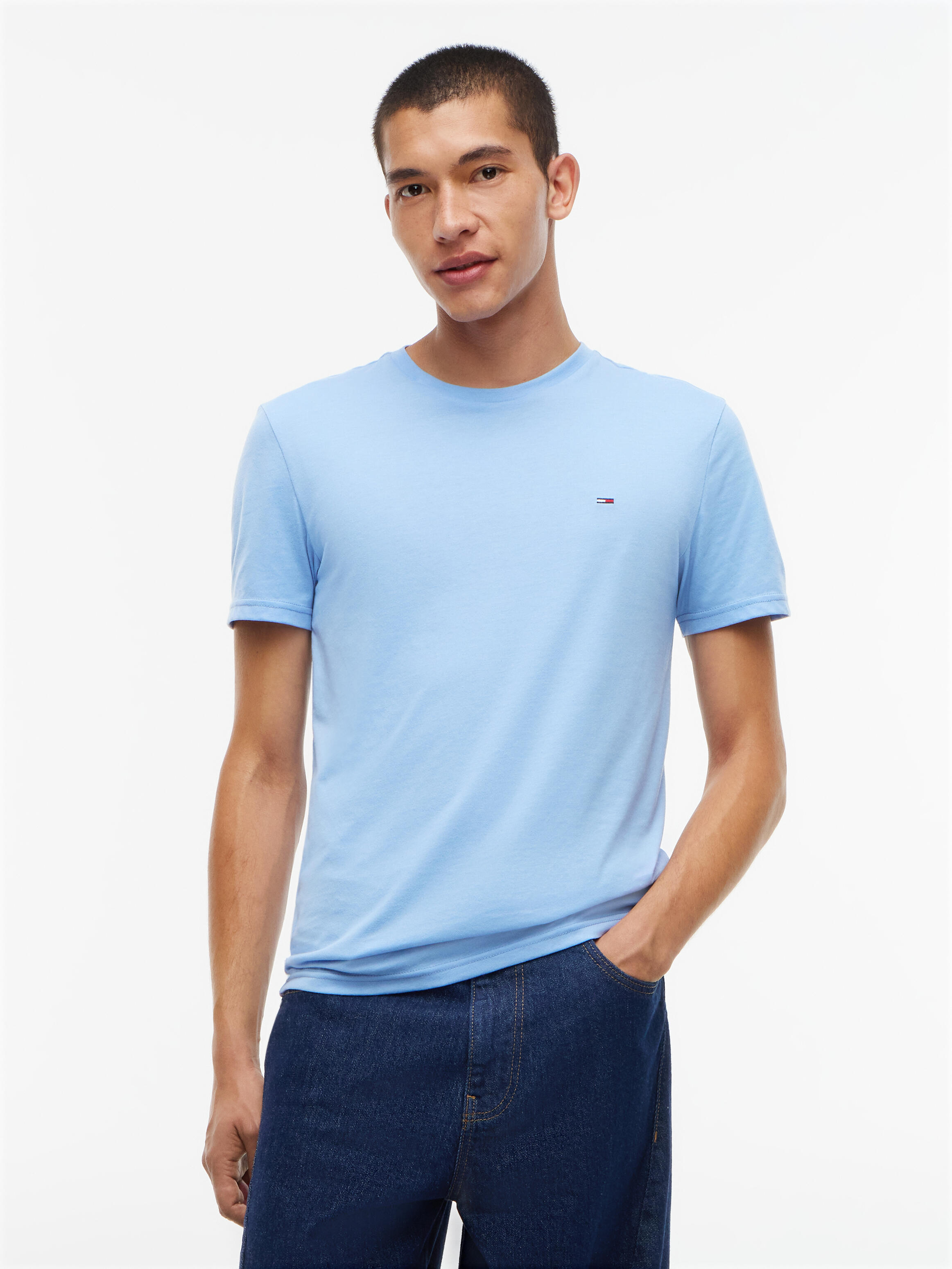Tommy Jeans Herren Tommy Hilfiger T-Shirts Blau Gr. Groß - Bild 3
