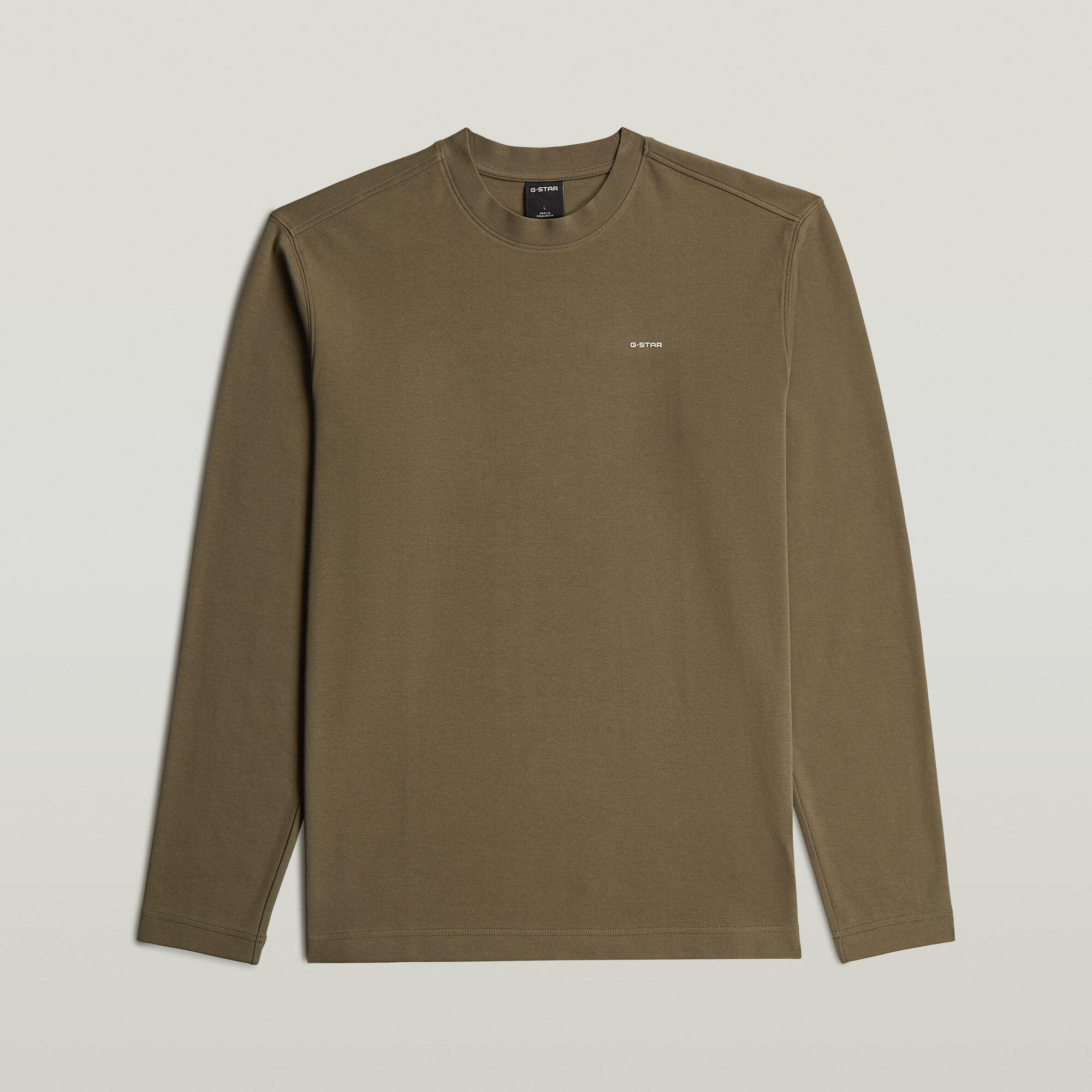 G-Star Herren Schwarz Khaki Langarmshirt "True Regular R T Ls" Aus Baumwolle Rundhals erhältlich in Größe L/M/S/XL/XXL von Baur - Bild 3