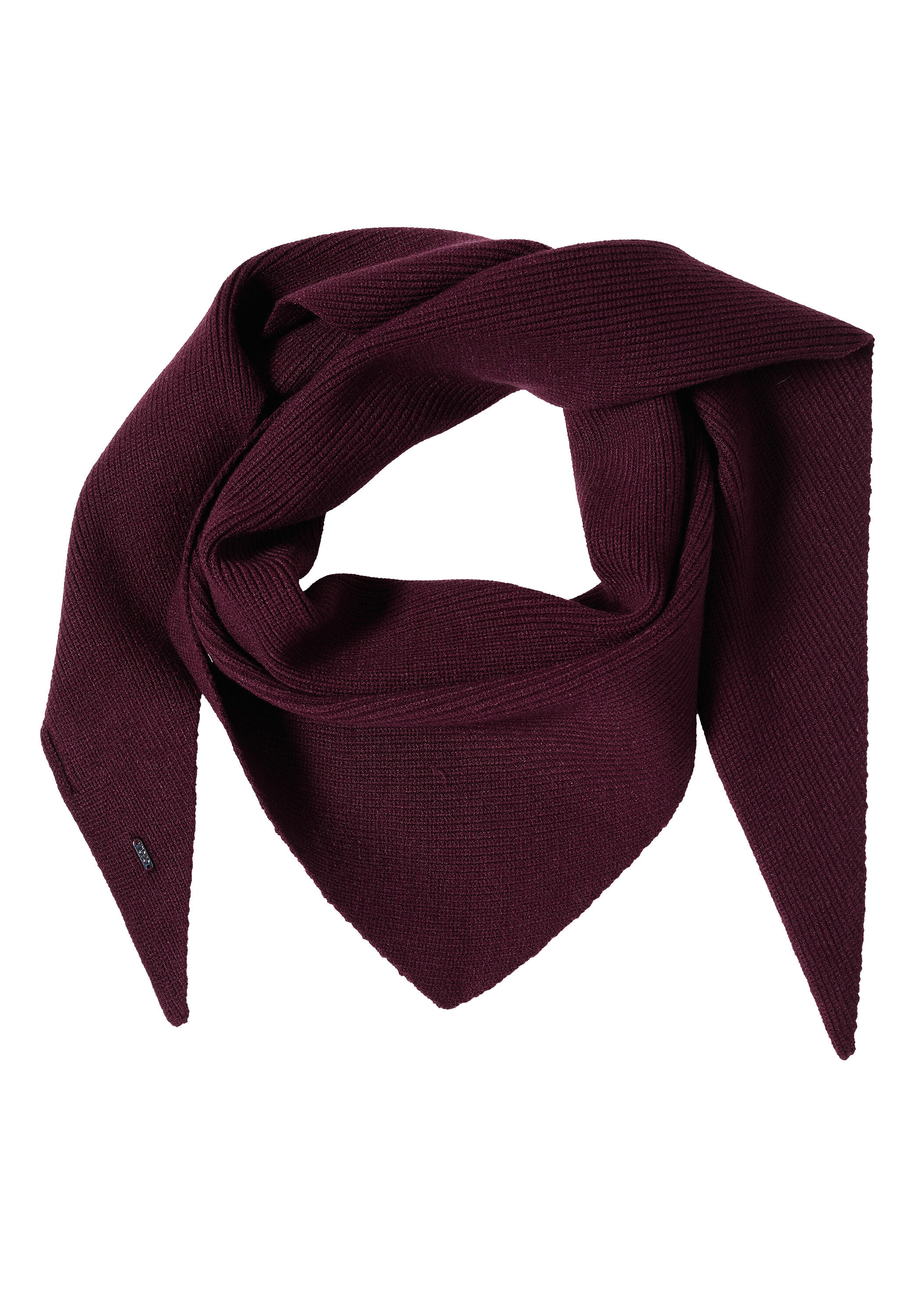 Cecil Damen O_small Knit Triangle, Berry Red - Image 2