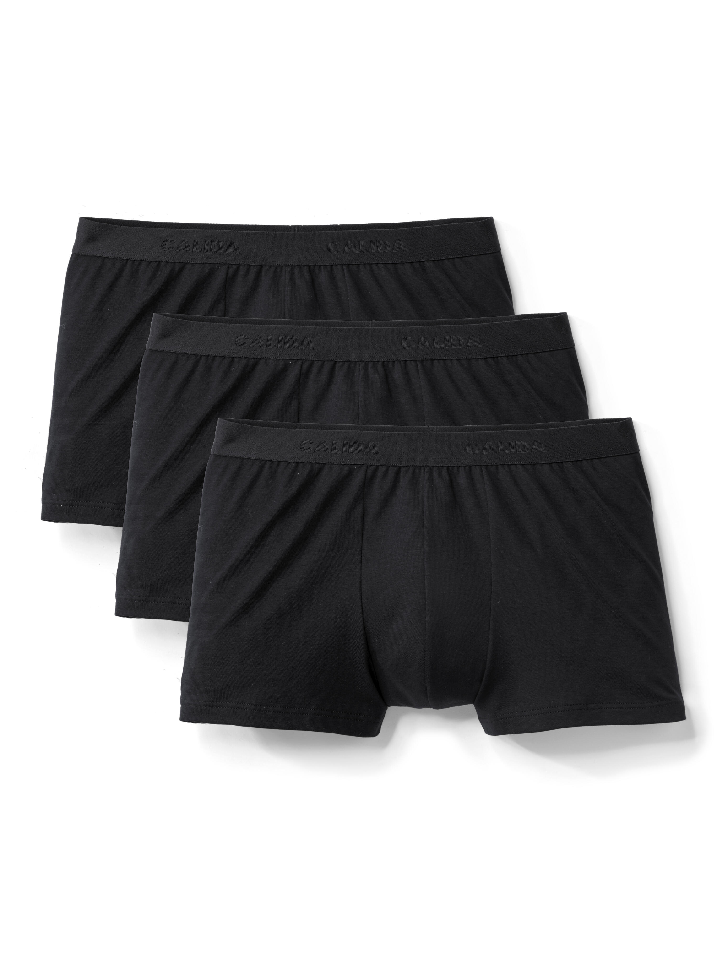 Calida Herren Schwarz Natural Benefit Boxer Brief, 3Er-Packfür Xxl, Qualität Im Vorteilspack - Bild 3
