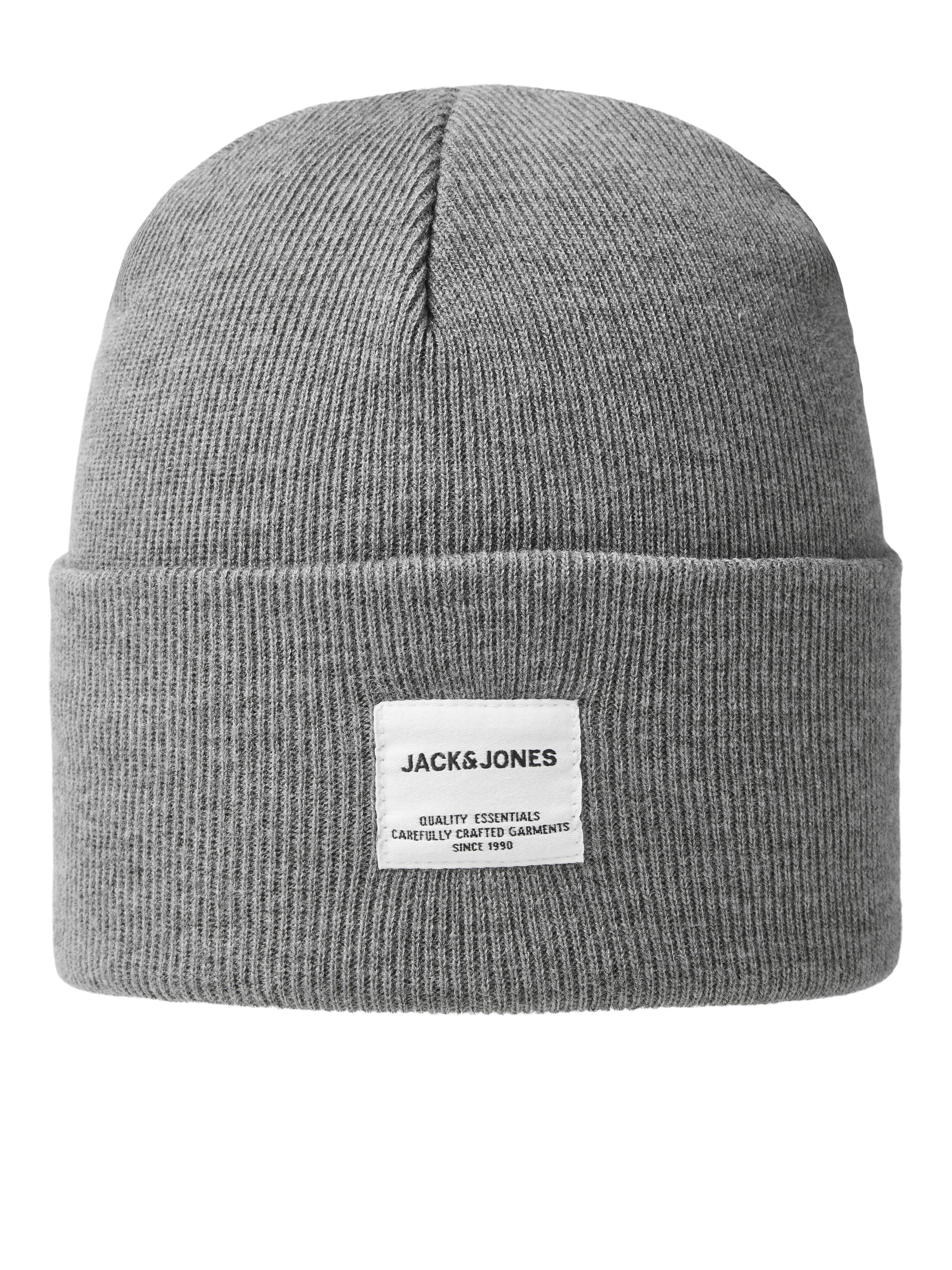 Jack&Jones Jaclong Knit Beanie Noos, Grey Melange - Bild 3