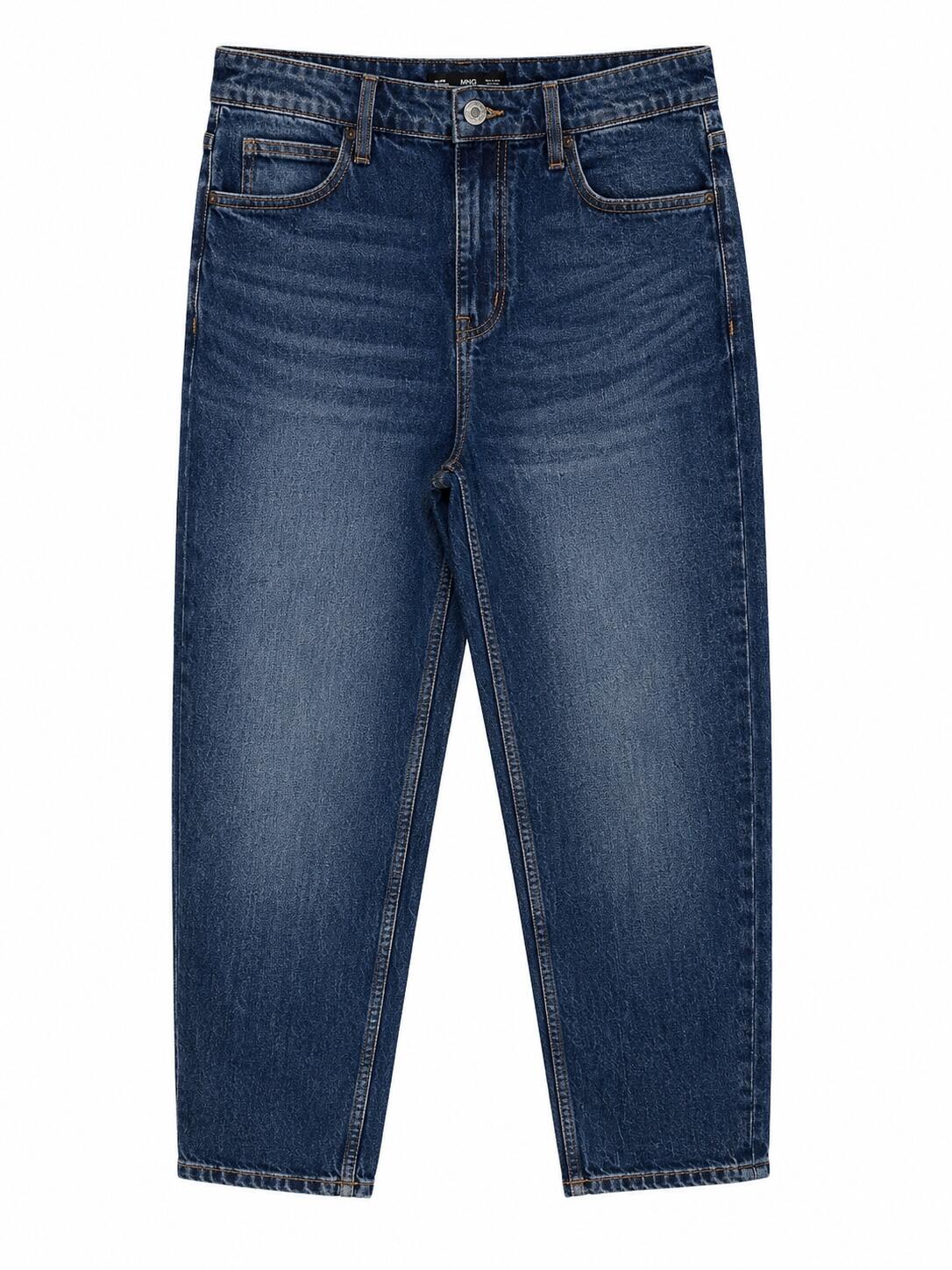Mango - Jeans Newmom, Tejano Oscuro - Gr. - 40