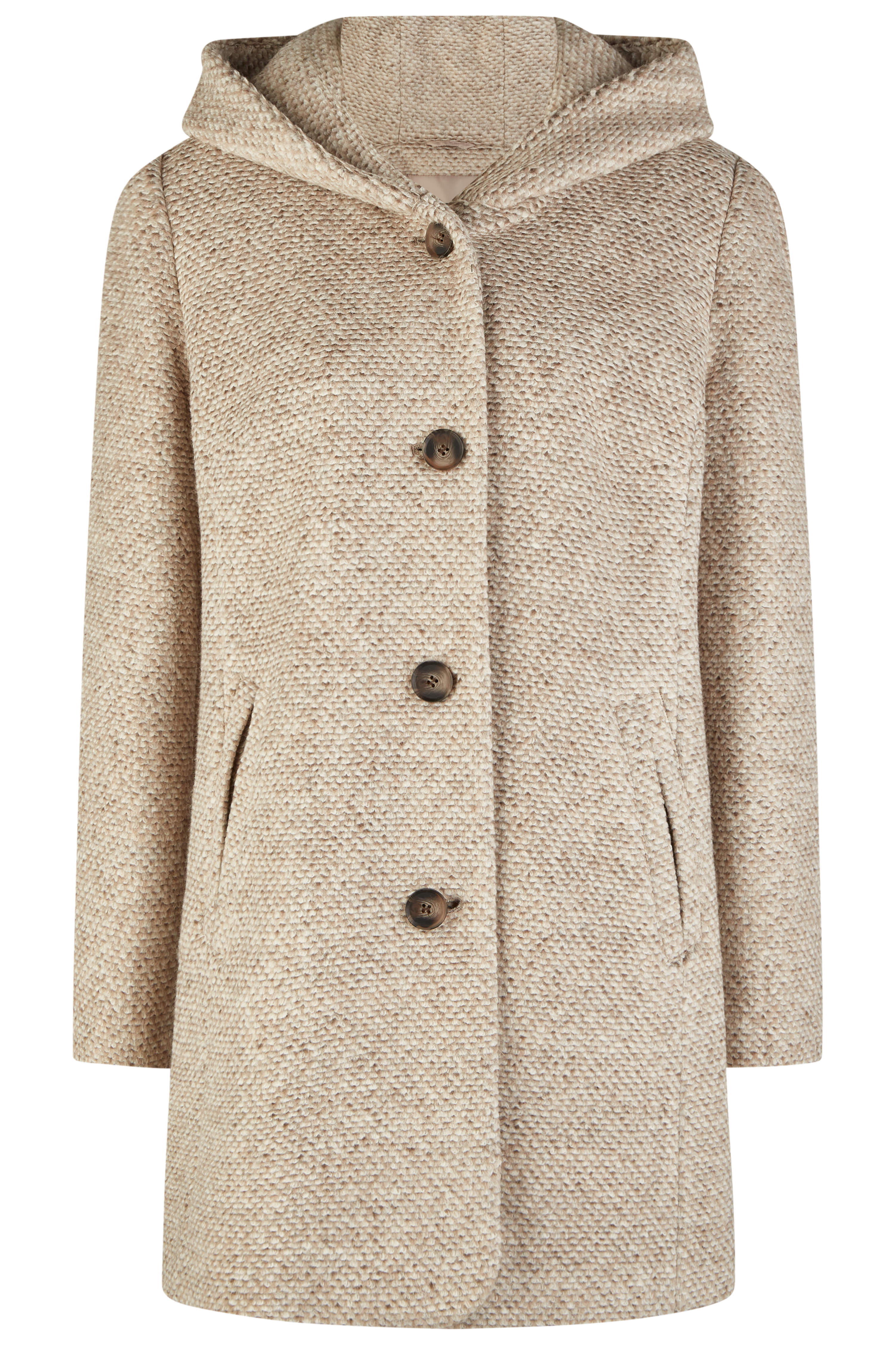 Mäntel Lebek Wolljacke Kapuze Mantel Barbara Lebek Wolljacke Mit