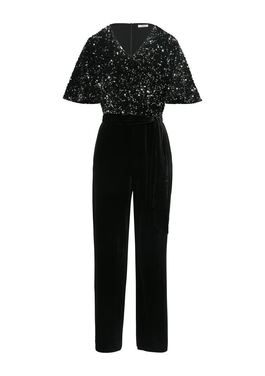 s.Oliver Black Label Jumpsuit aus Samt mit Pailletten Deutschland