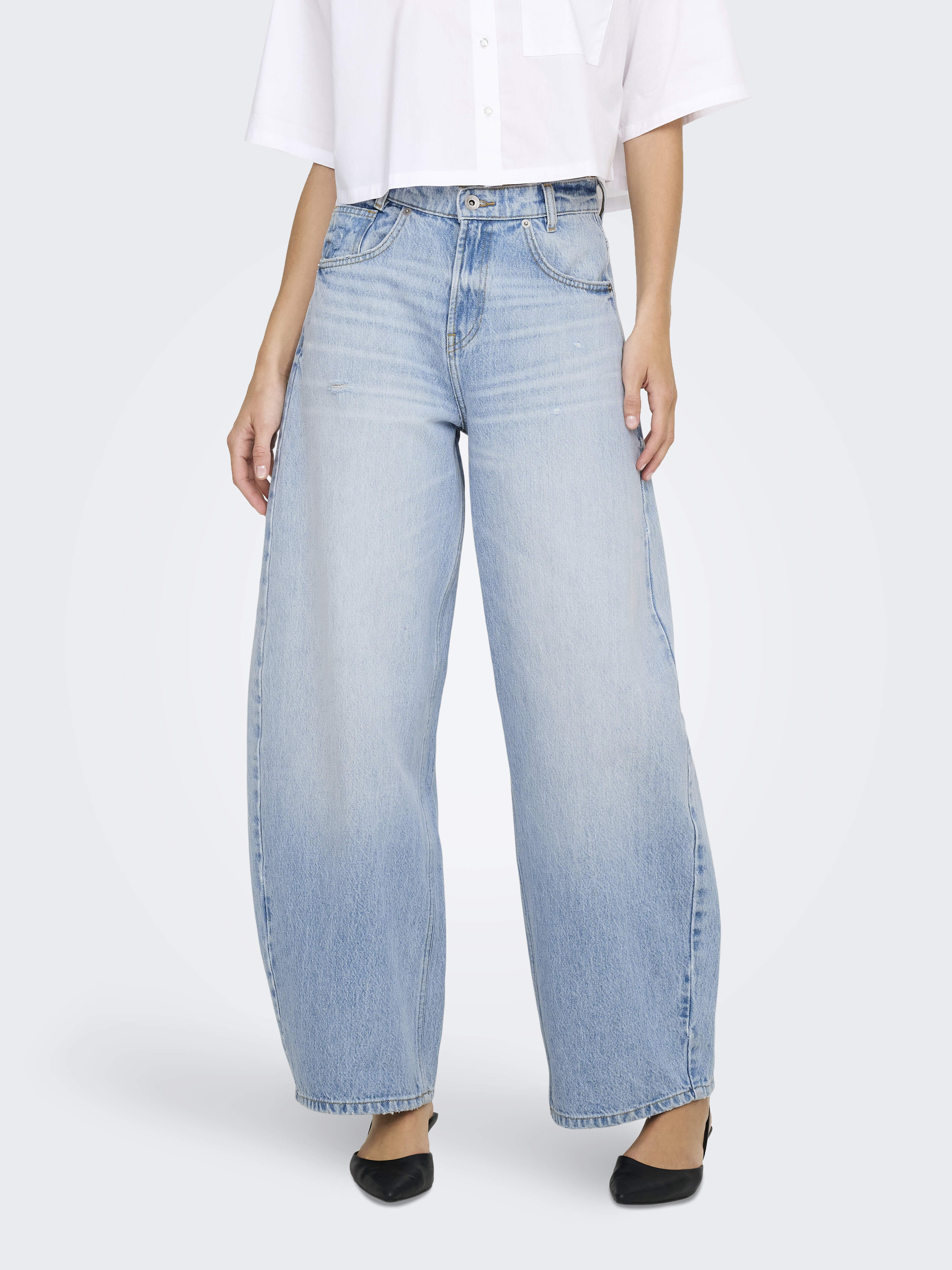 ONLY ONLTAYLOR HW BARREL DB DNM TAI466 NOOS - Relaxed fit jeans - dark blue denim/donkerblauw denim