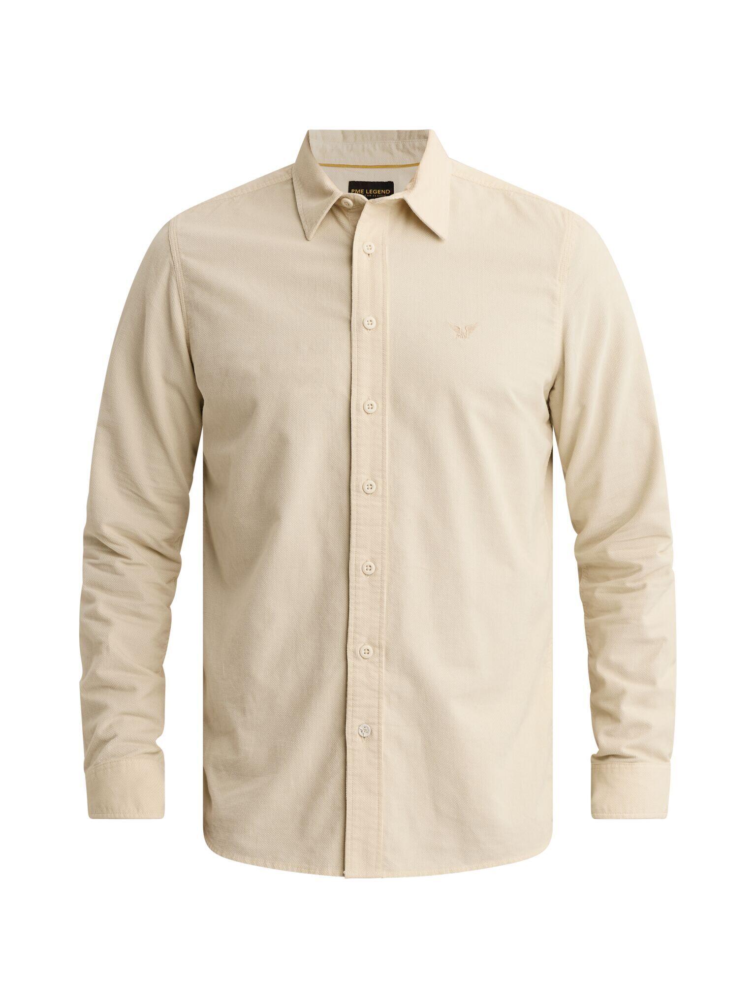 Hemden Pme Legend Herren Bone White Regular Fit Cordhemd Einfarbig - Bild 4