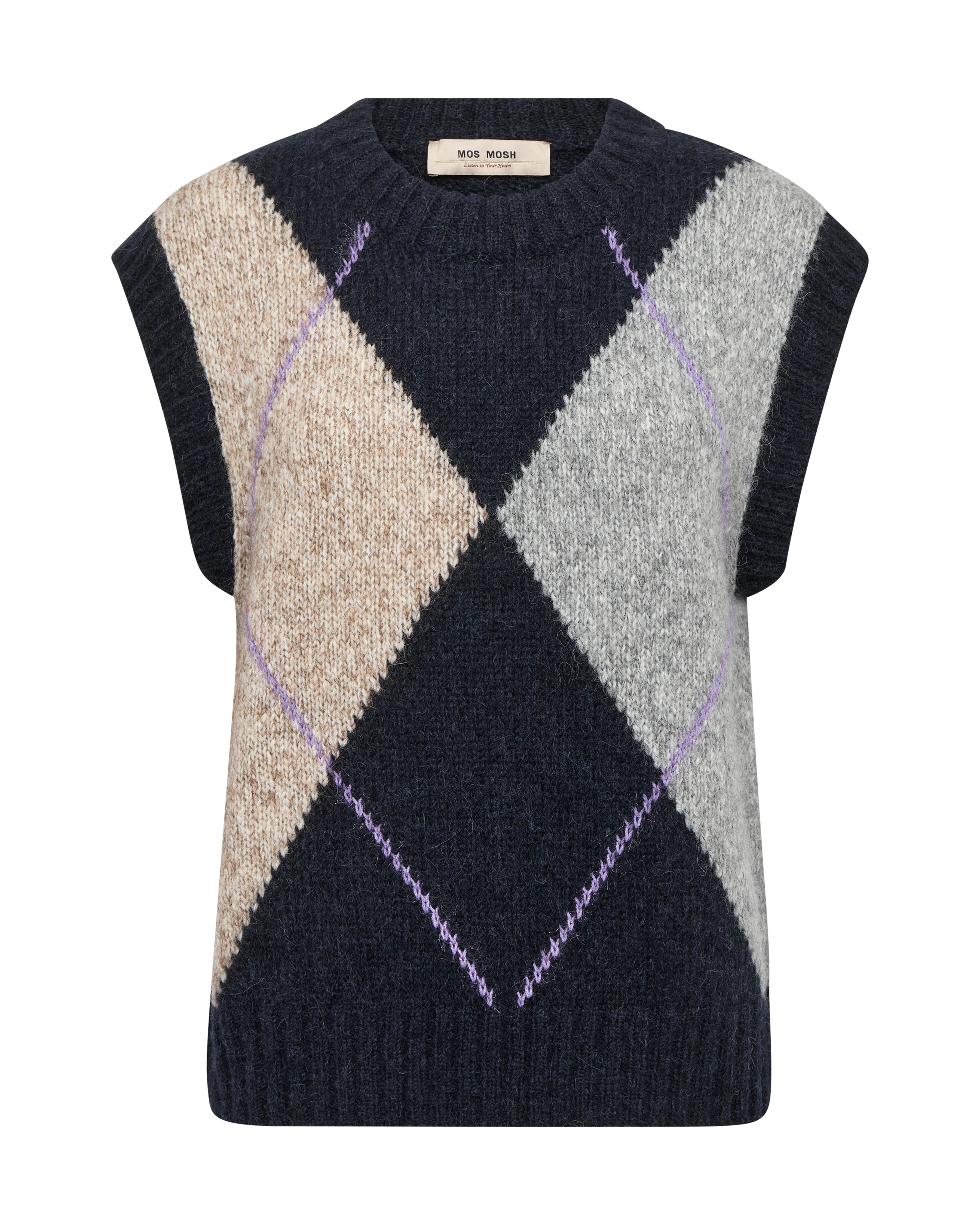 VAN GRAAF Mos Mosh Damen Marine Pullunder Wolle Blau, Klein - Bild 2