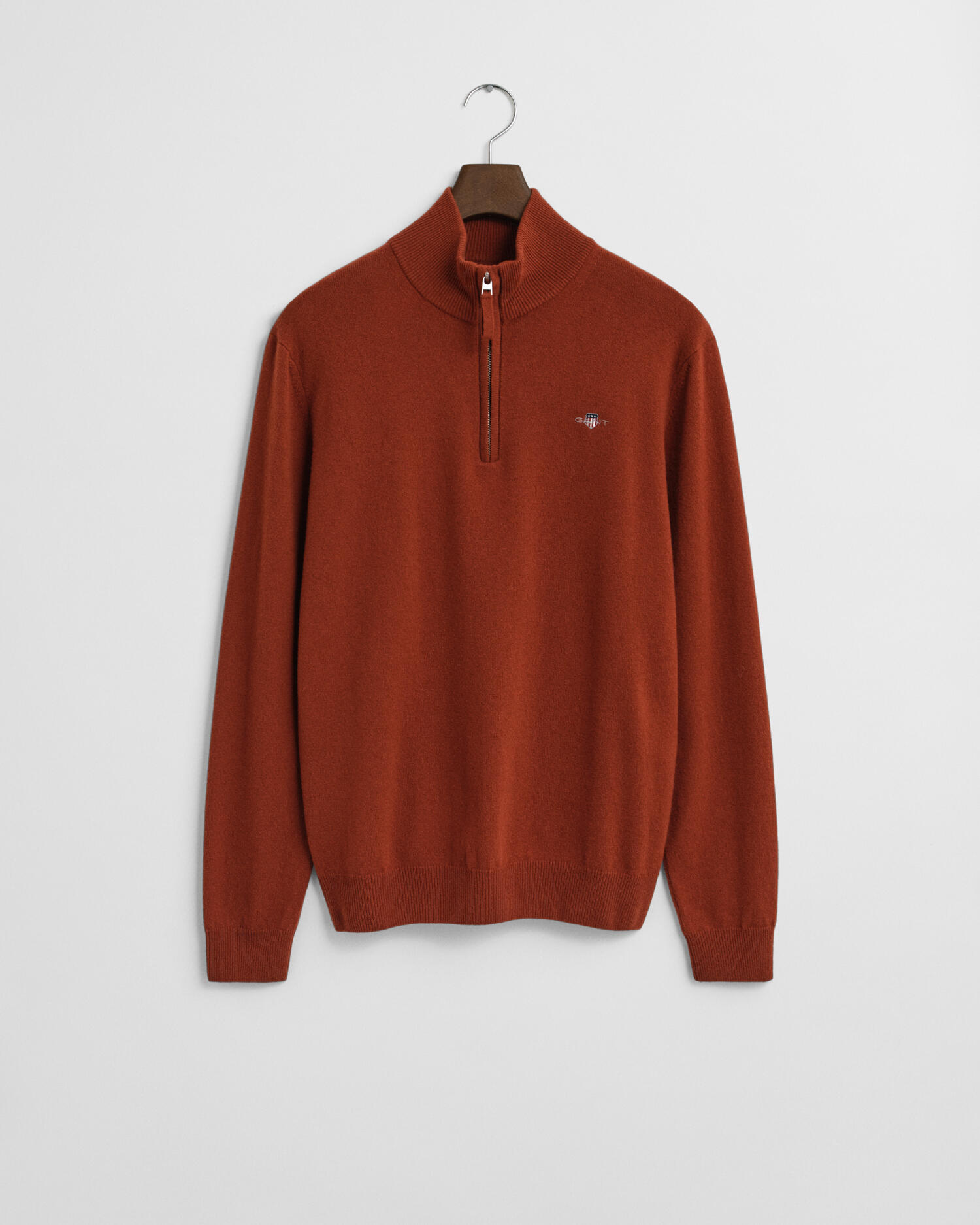 Gant Herren - Superfine Lambswool Troyer Modern Rust - Gr. - L