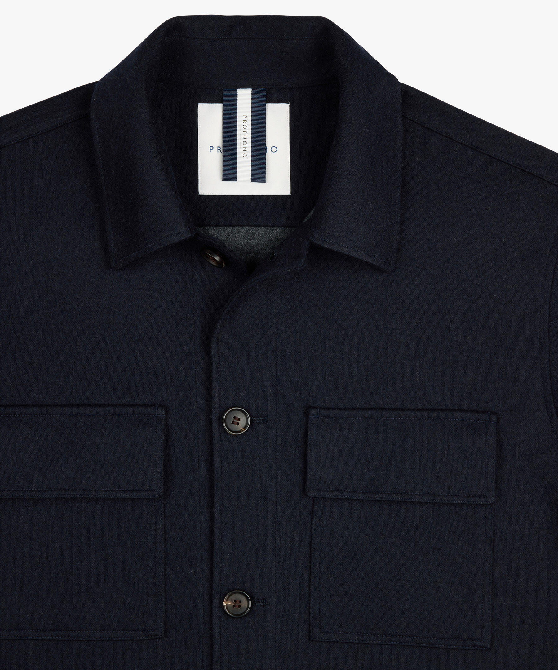 Profuomo - Navy Knitted Overshirt Navy - Gr. - Xl