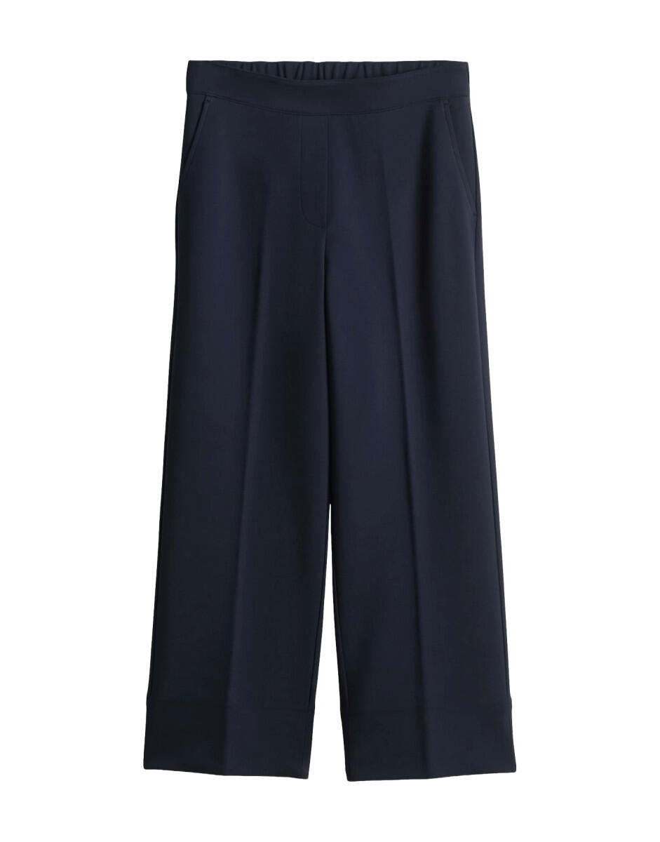 Someday Blau - Stoffhose Mit Geradem Bein Und Elastischem Bund - Gr. - 34