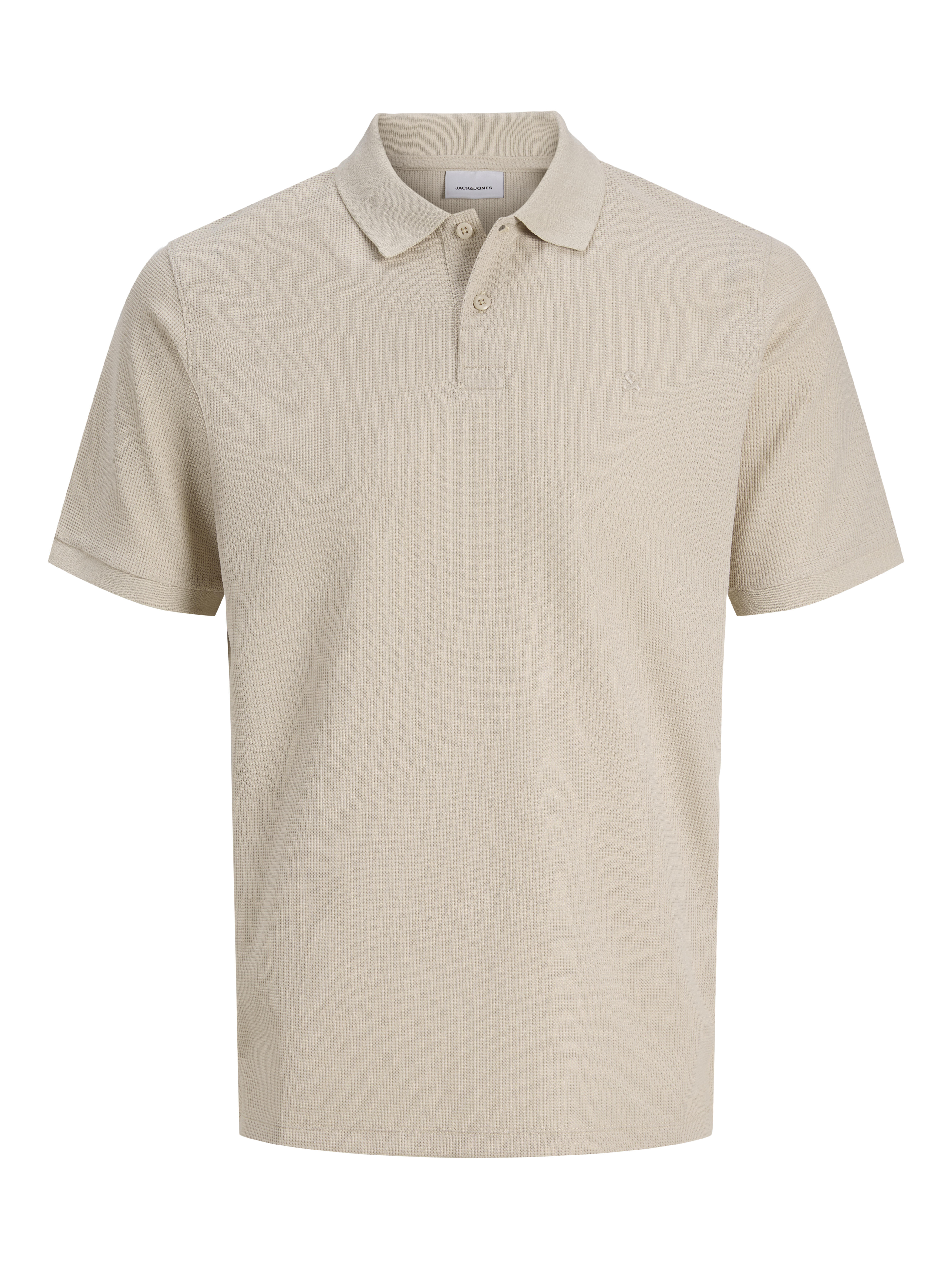 Jack & Jones Herren Weiß – Polohemd In Creme Mit Waffelstruktur - Bild 2