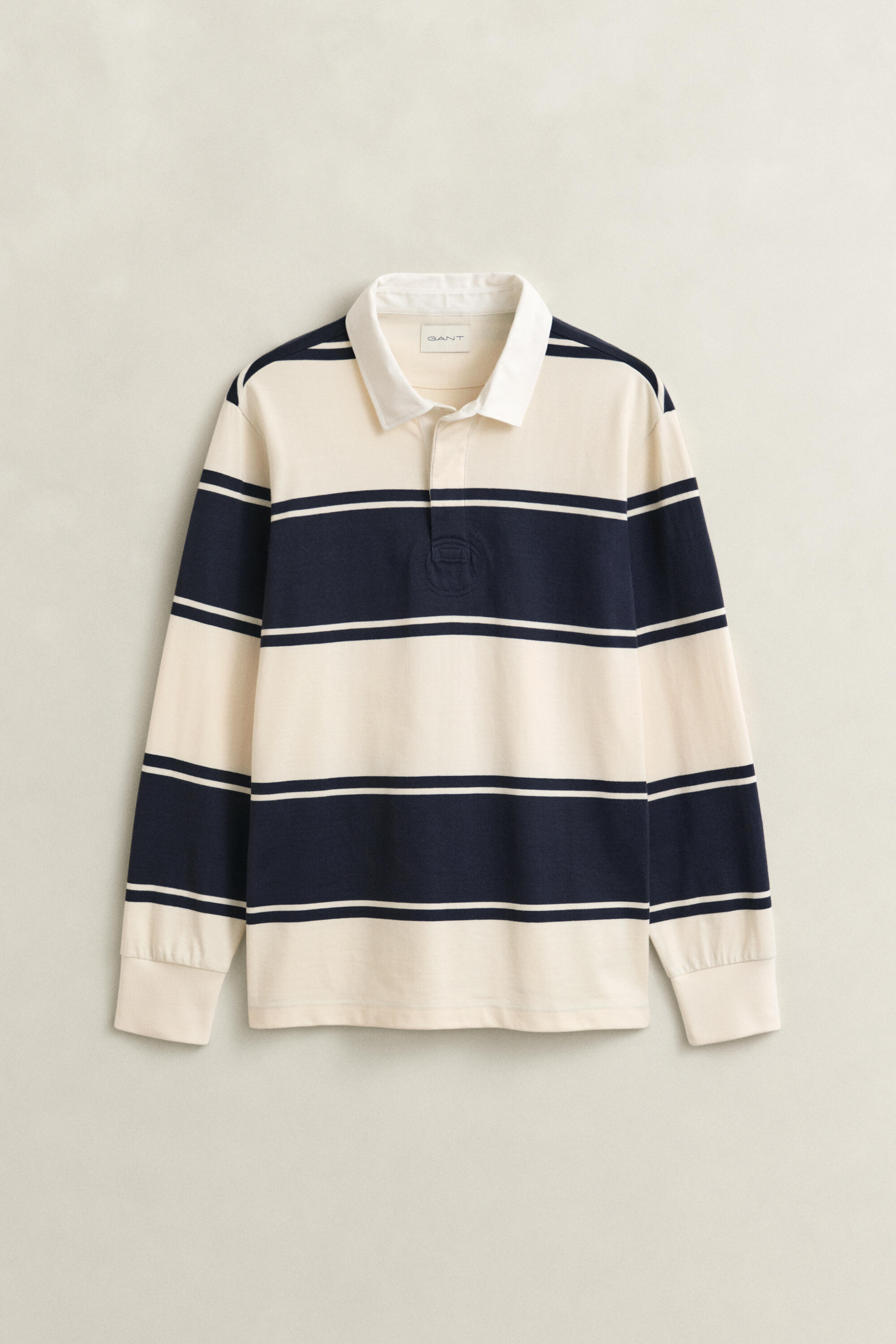 Gant Herren Blau - Gestreiftes Rugger - Gr. - L