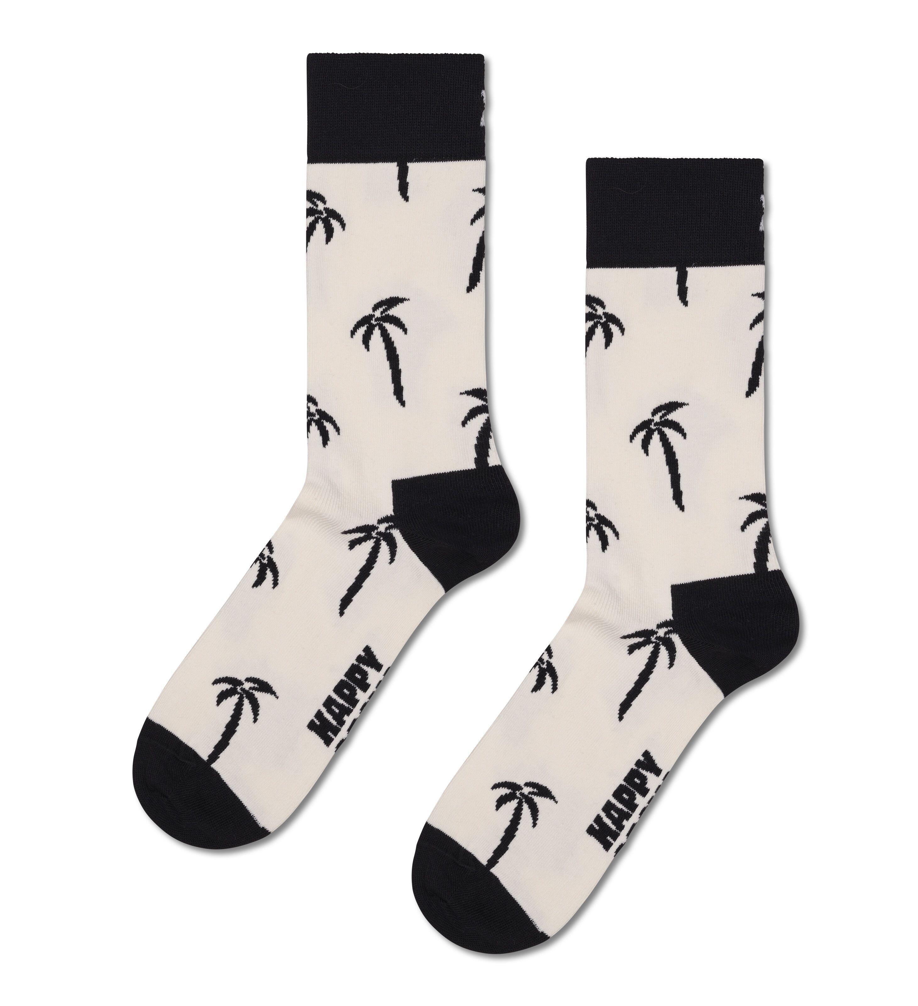 Happy Socks - Palm Tree Sock Weiß - Gr. - 43.5