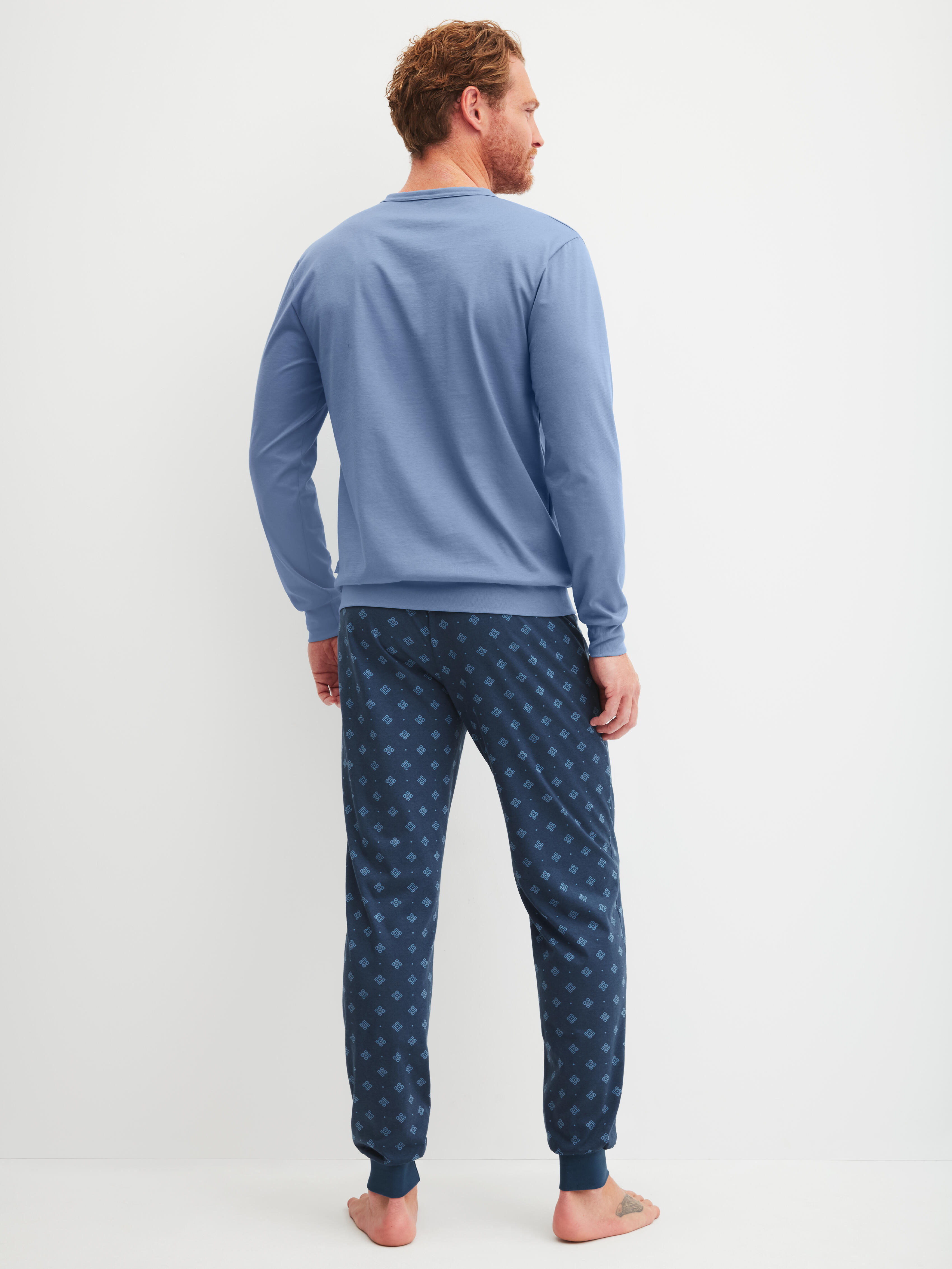 Calida Herren - Pyjama Mit Bündchen Coronet Blue - Gr. - Xxl