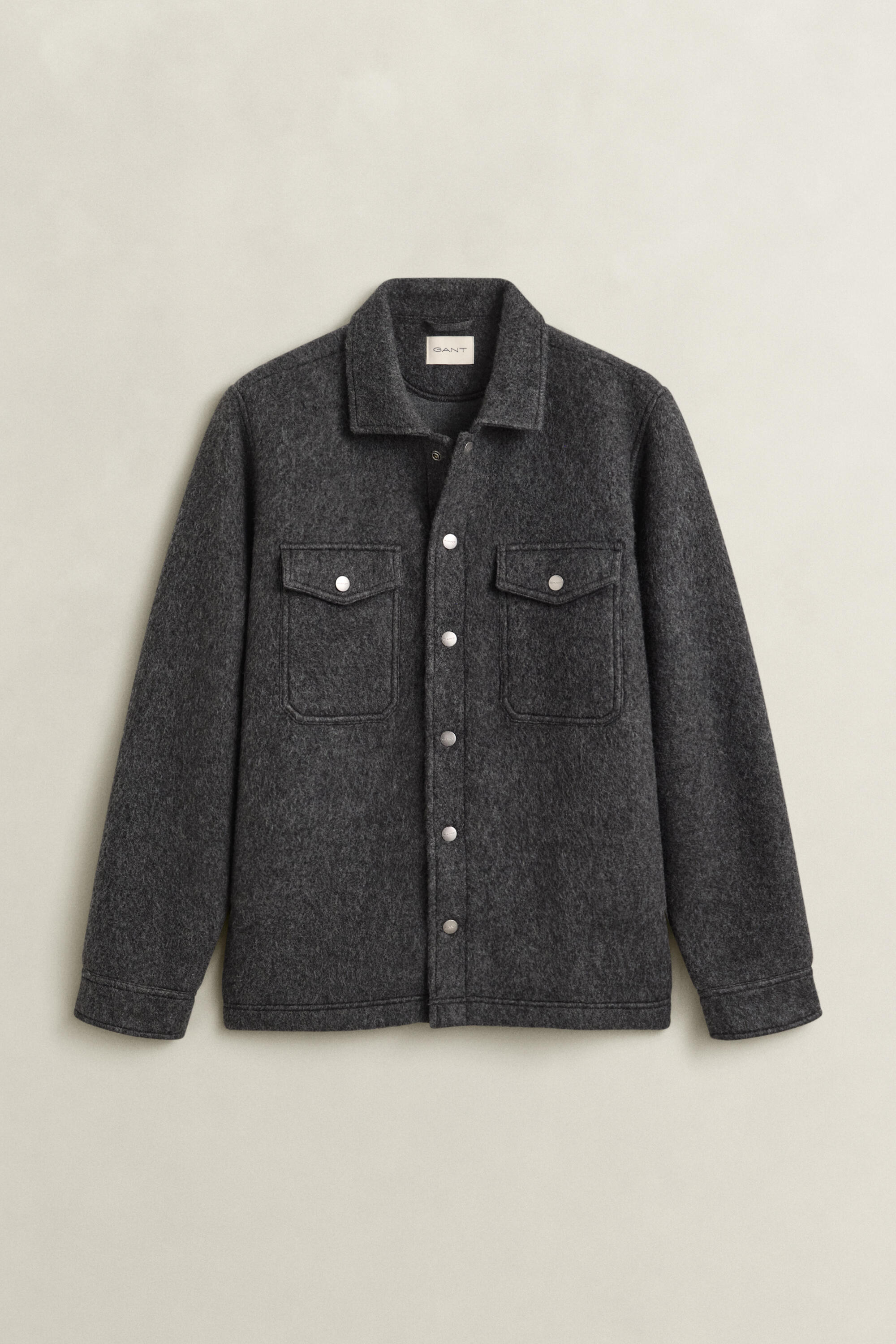Gant Herren Charcoal Melange Fleece-Hemdjacke (L) - Bild 4