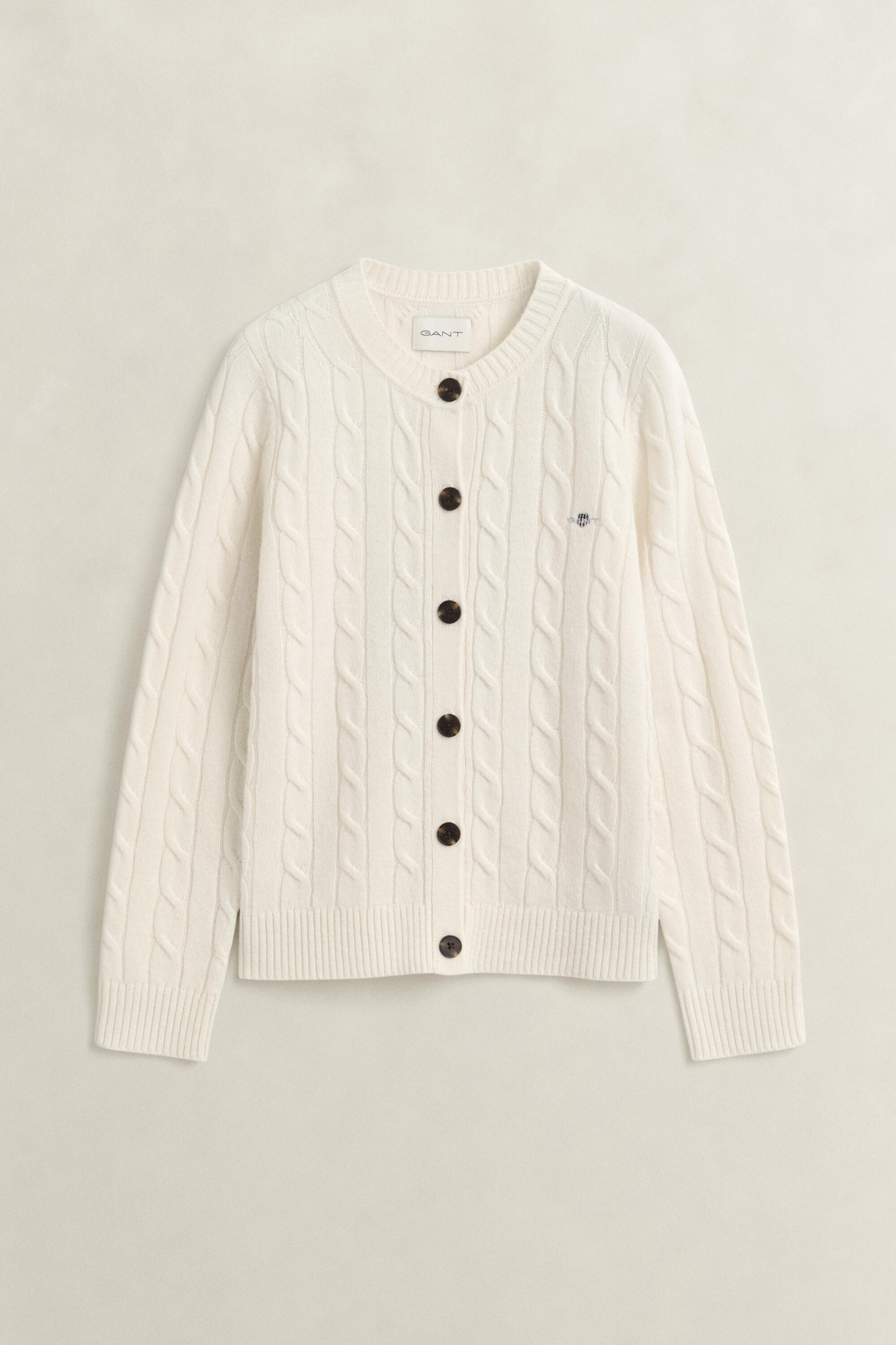 Gant Damen - Zopfstrick Strickjacke Aus Lambswool - Gr. - L