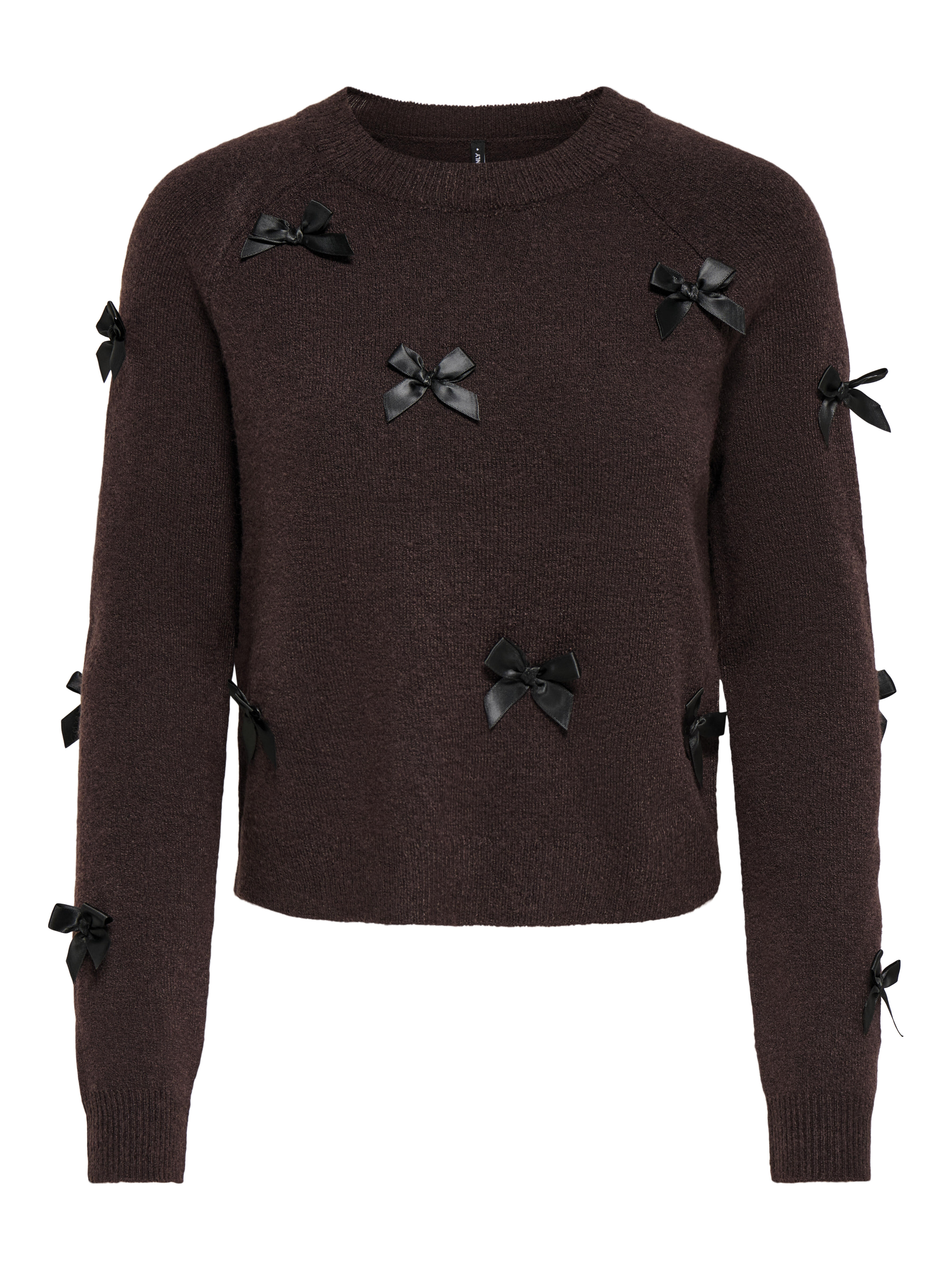 Only - Onlnoelle Ls Bow Pullover Knt Chocolate Torte - Gr. - S