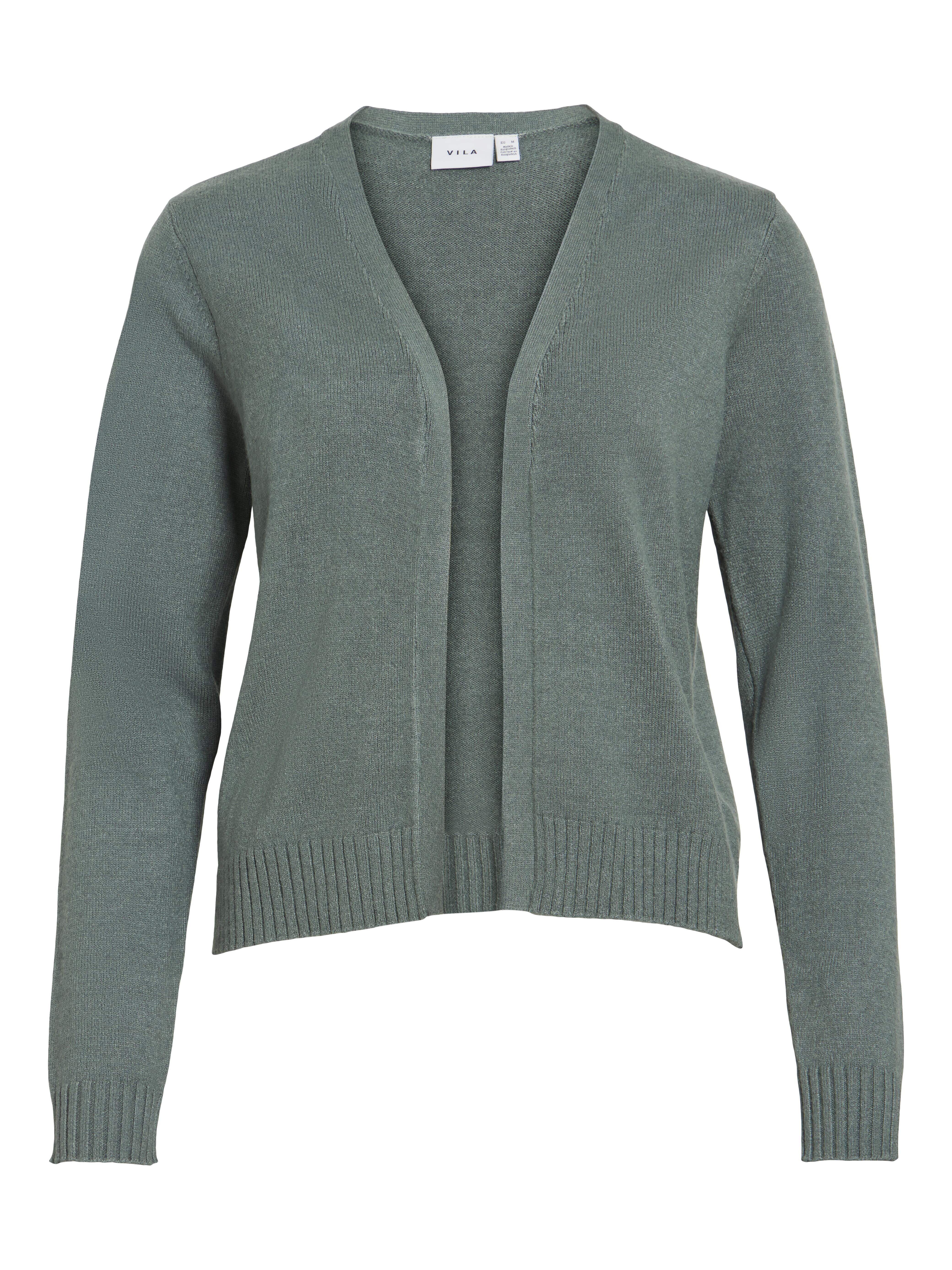 Vila - Viril Short L/S Knit Cardigan-Noos Balsam Green - Gr. - L - Bild 2