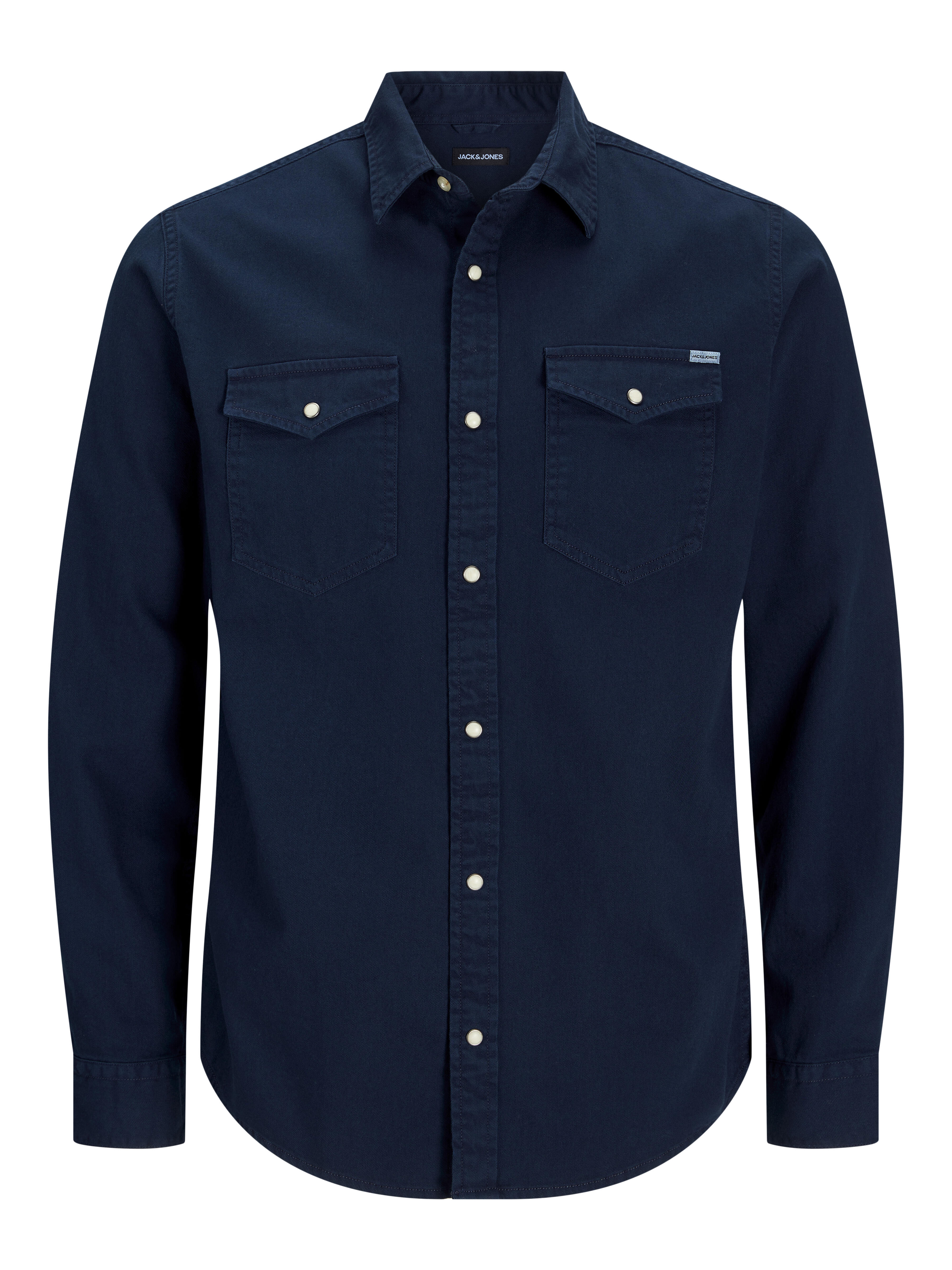 JACK & JONES Herren Jjesheridan Shirt L/S Noos Jeanshemd, Dark Navy, XL EU - Image 4