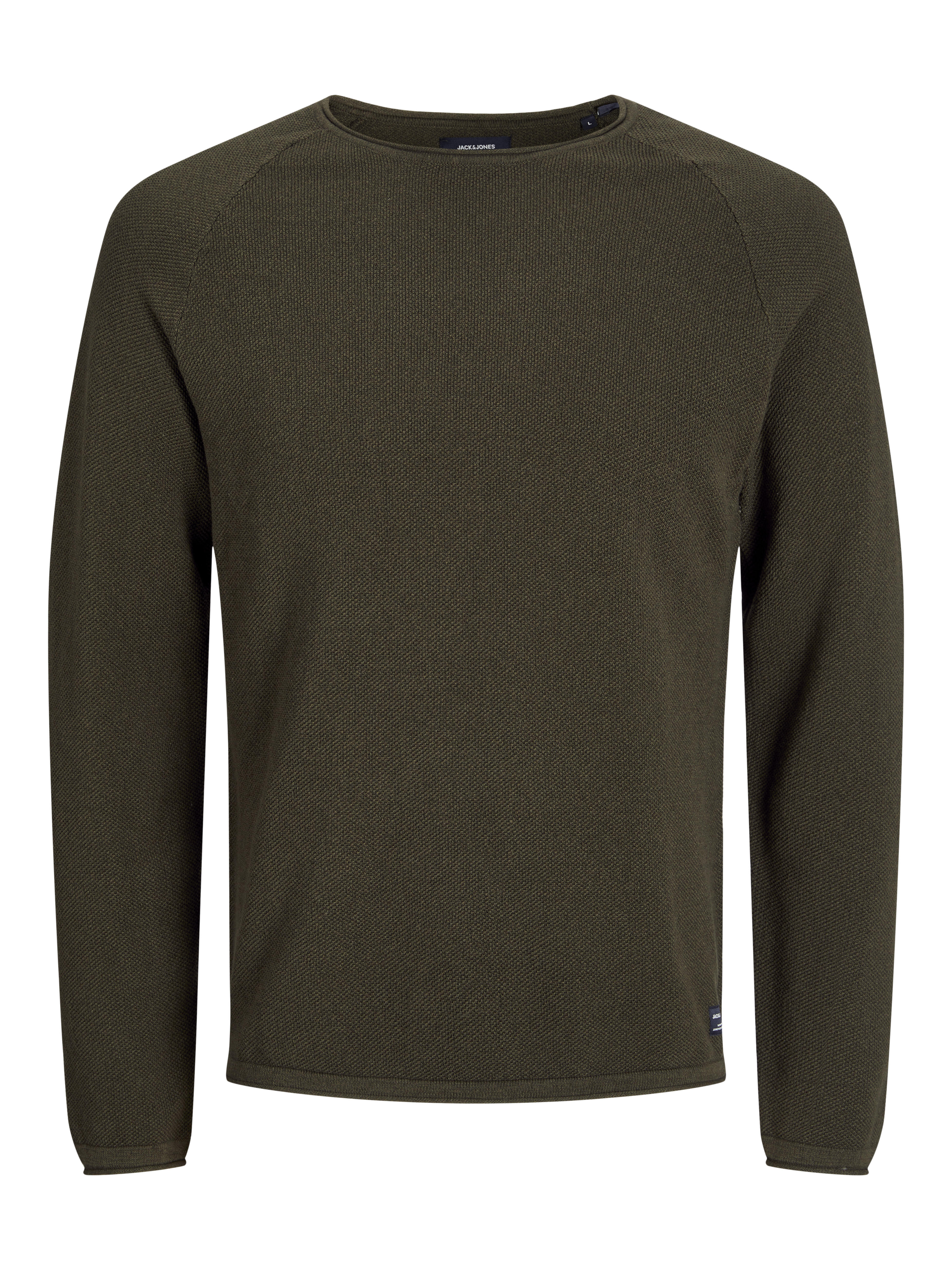 Jack & Jones Herren Strickpullover Hill Knit Crew Neck In Olive Night Melange - Bild 6