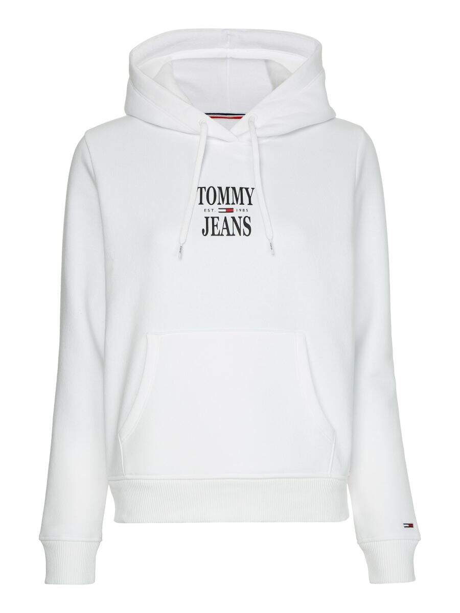 Pullover Tommy Jeans Hoodie Weiss Tommy Jeans Essential Logo