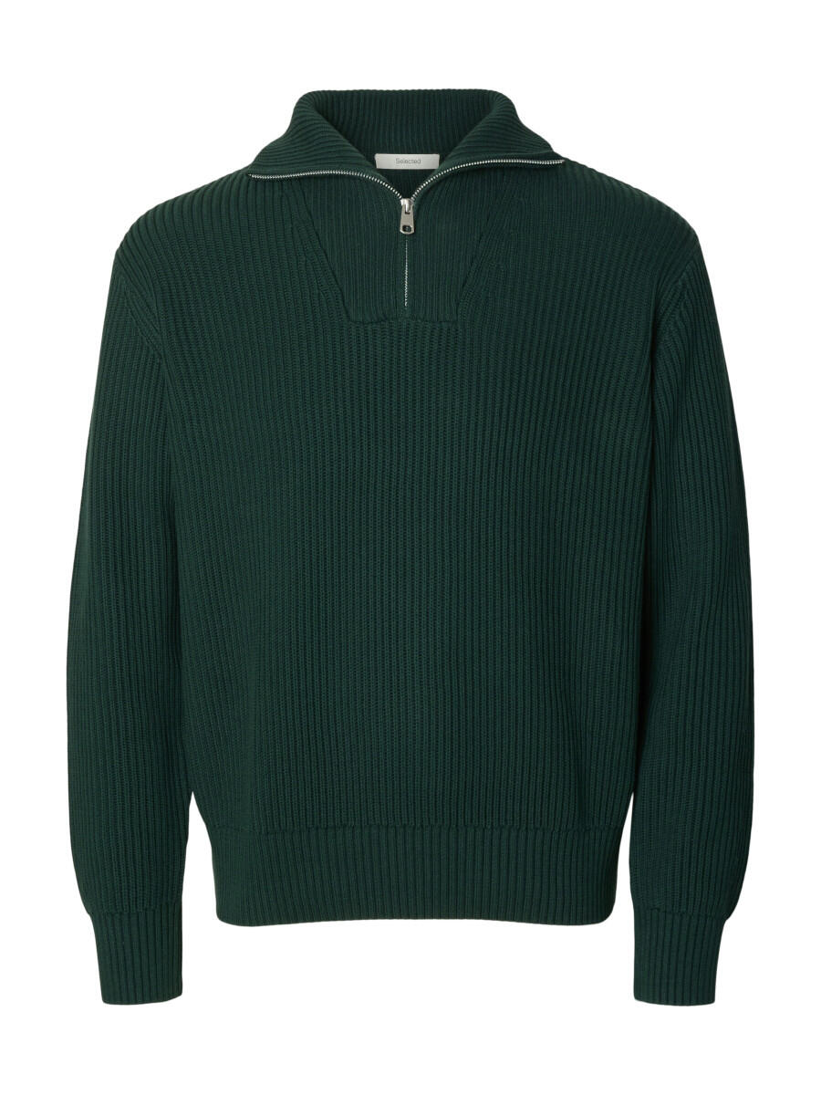 Selected Men Grün - Strickpullover Mit Zipper - Gr. - L