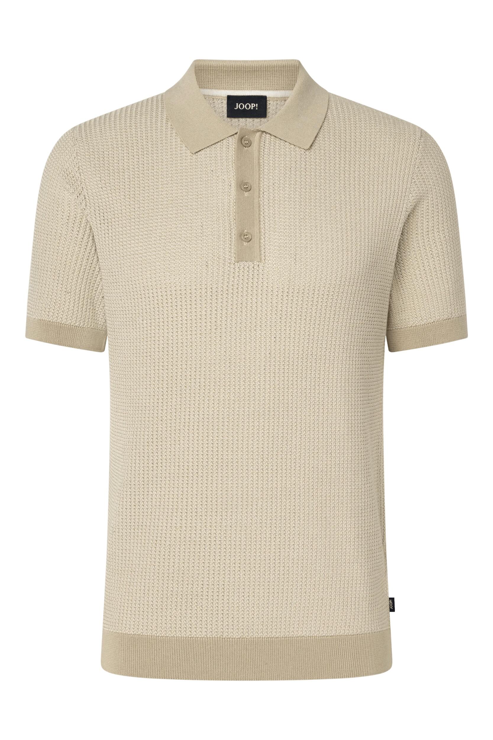 Joop! Herren Beige Poloshirt Joop "Brianoro", Gr. L, (Light ), Strick, Obermaterial: 100% Baumwolle, Unifarben, Normal Normal, Rundhals, Eingesetzt... - Bild 5