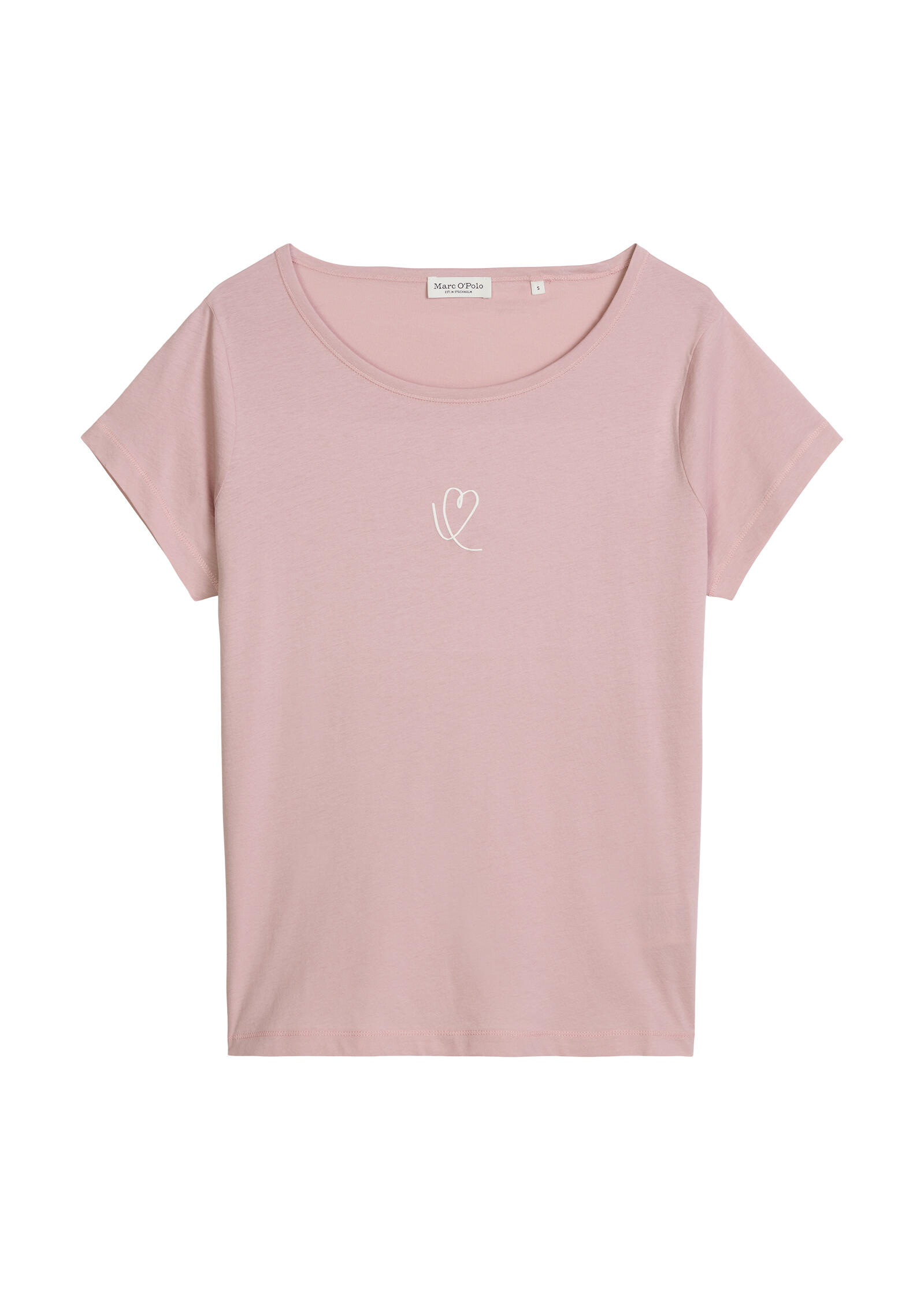 Marc O'polo Damen Mild Rose T-Shirt "Aus Leichtem Single Jersey" erhältlich in Größe L/M/S/XL/XS/XXS von Baur - Bild 2