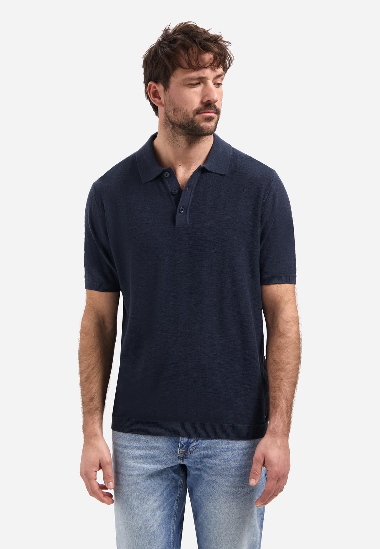 No Excess - Pullover Short Sleeve Polo Slub Night - Gr. - L
