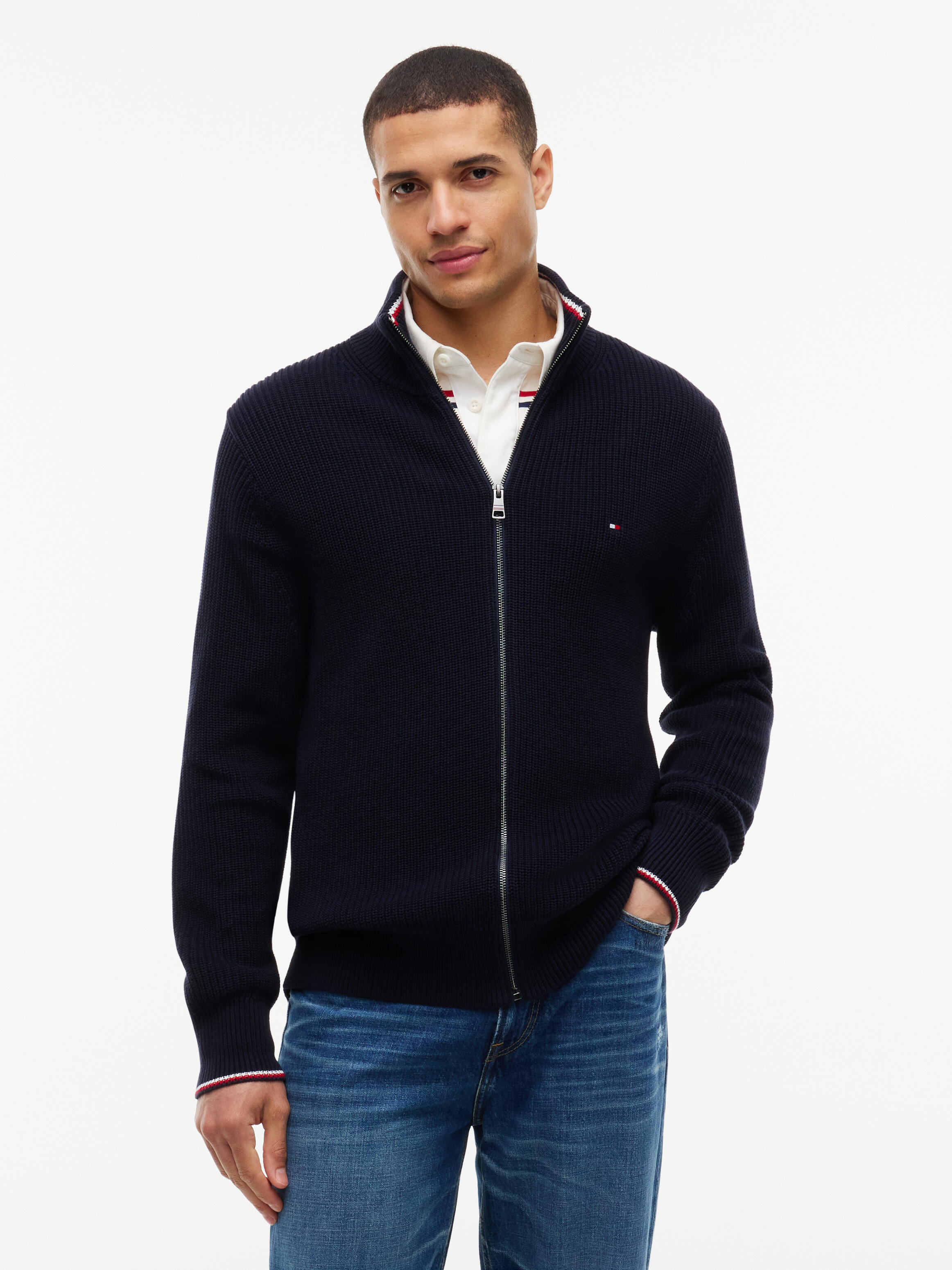 Tommy Hilfiger Rwb Rib Zip Through - Bild 2