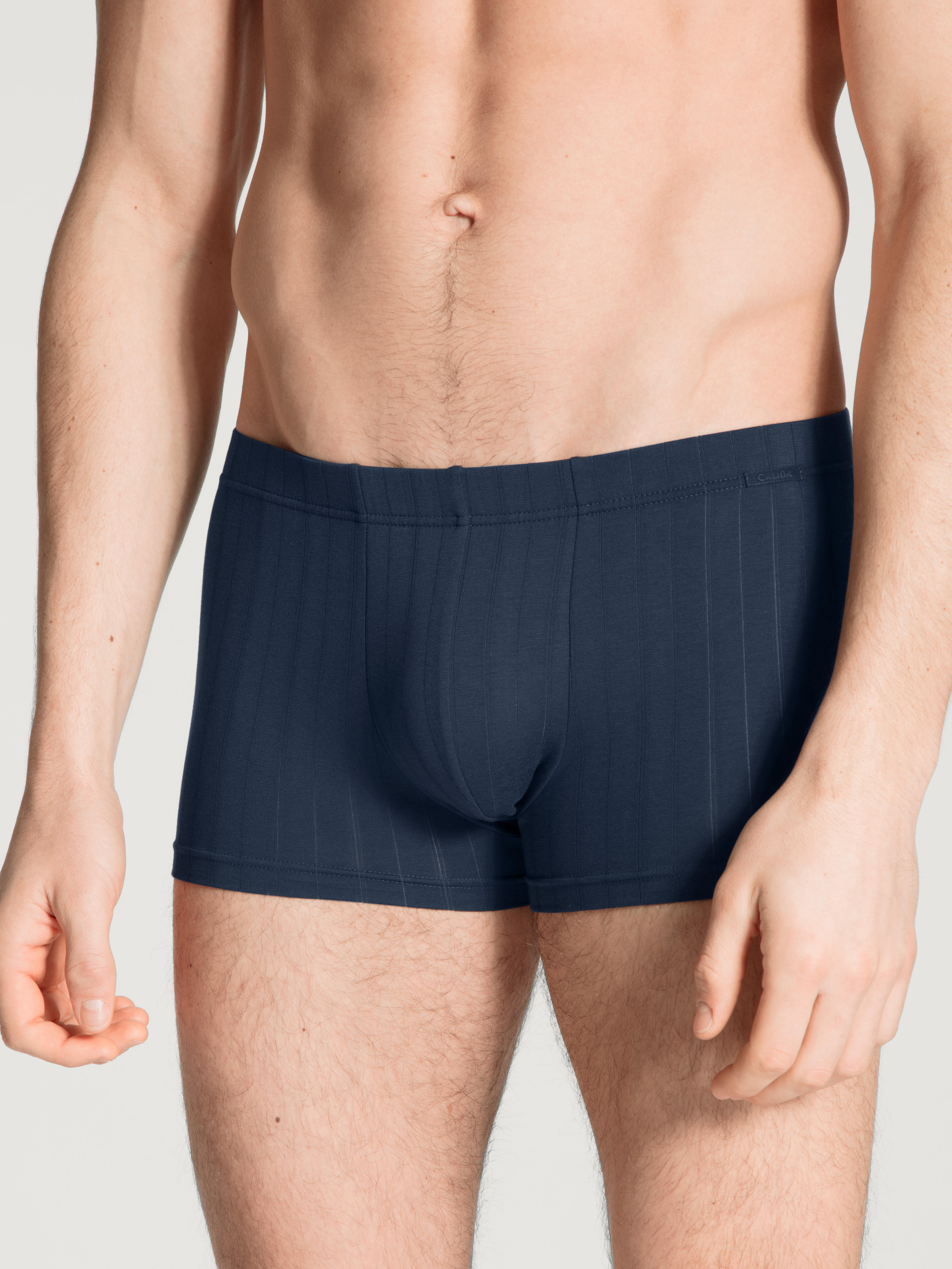 Calida Herren Blau Trunk Baumwolle Unifarben - Bild 2