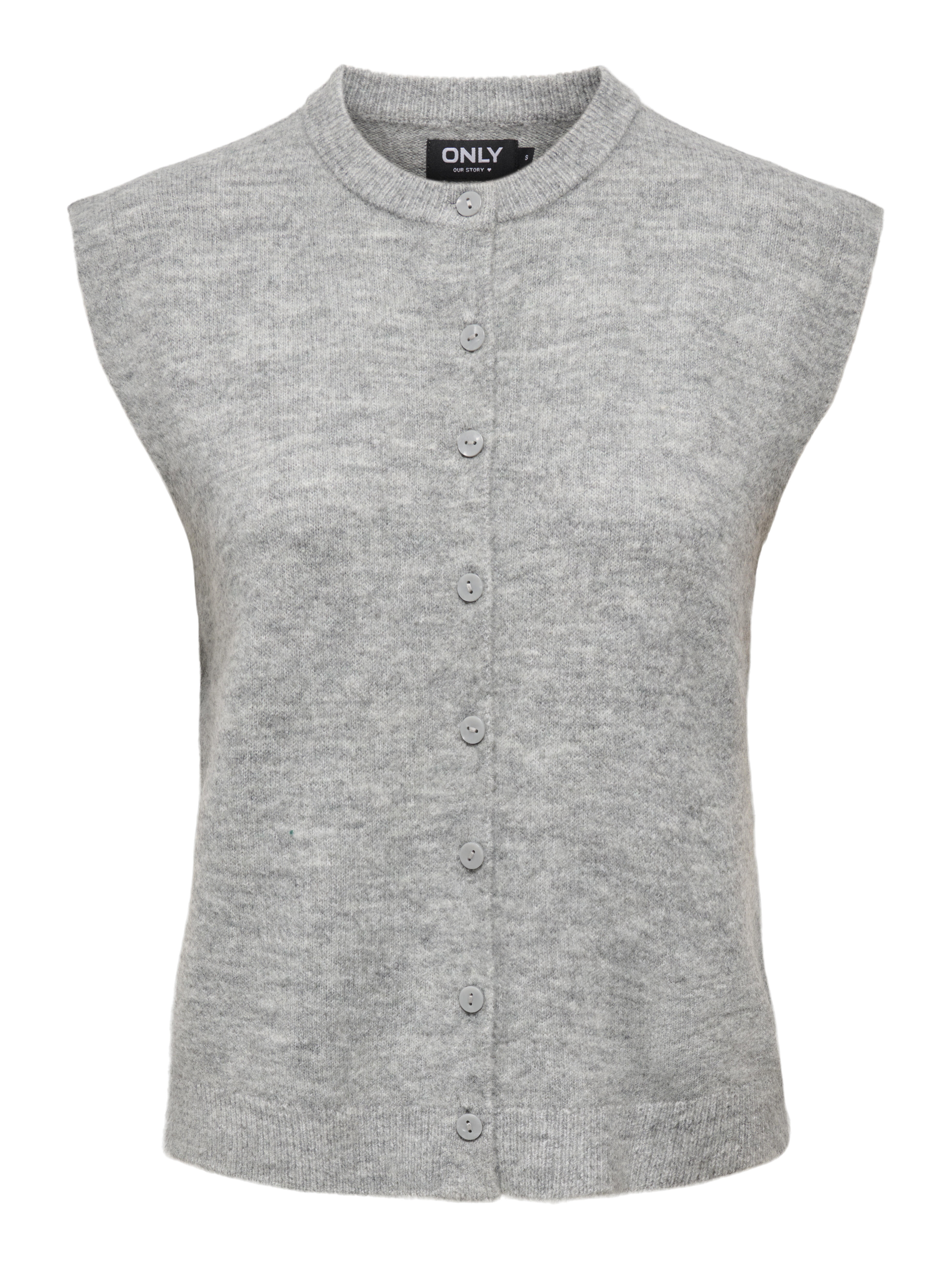 Only - Onlsimoni Vest Knt Noos Medium Grey Melange - Gr. - S