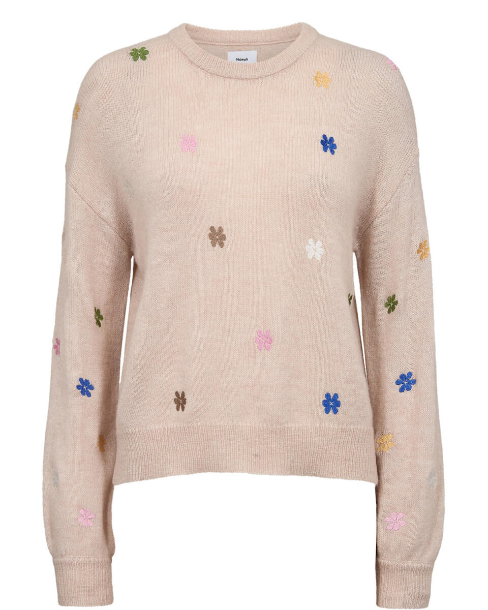 Nümph Damen Beige Pullover Nuflorie - Bild 2