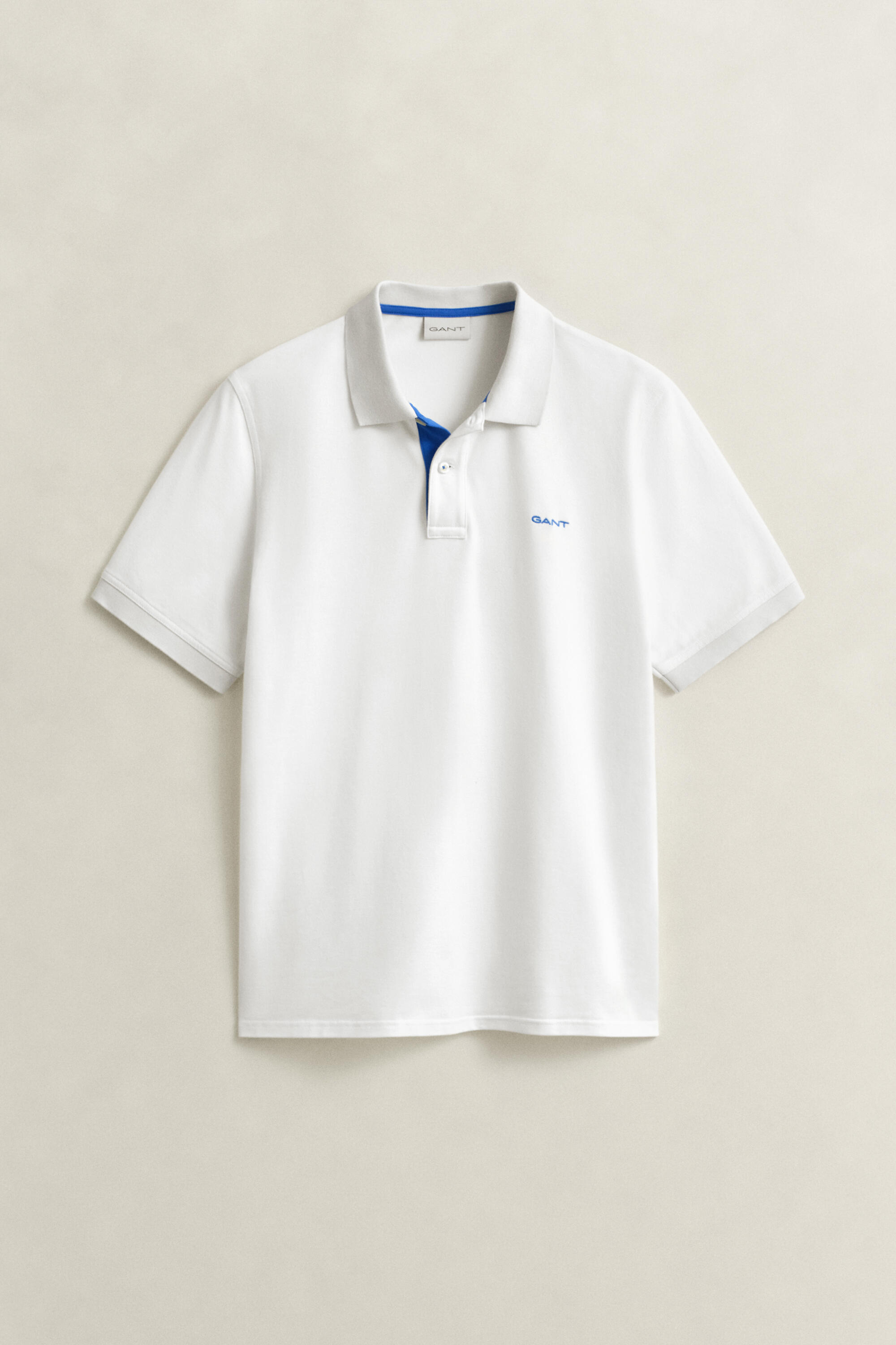 Gant Herren Weiß Für 2062026 Off-White Poloshirt Aus Kontrast-Piqué (M), Lässig, Baumwolle, Klassisch, Kurzarm - Bild 3