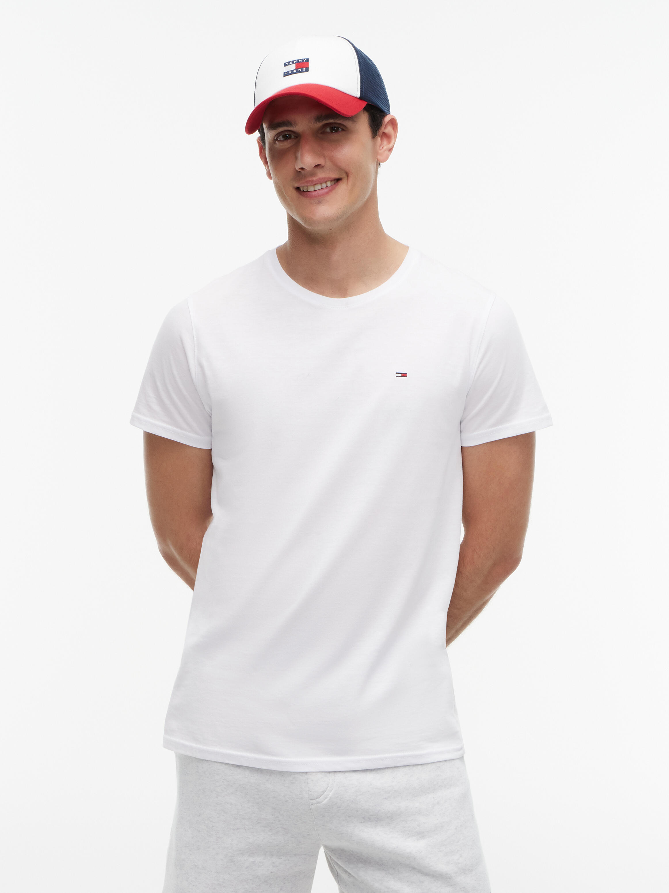 Tommy Jeans Herren Tommy Hilfiger T-Shirts Beige Gr. Extra Groß - Bild 3