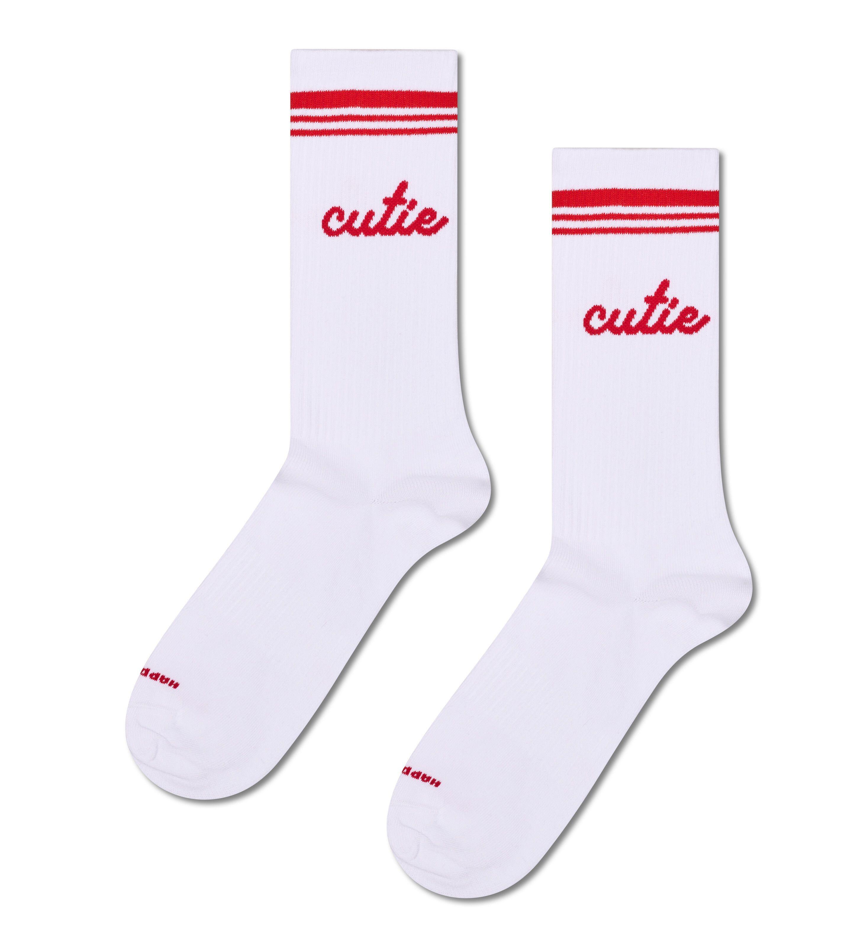 Happy Socks - Cutie Sneaker Sock Weiß - Gr. - 38