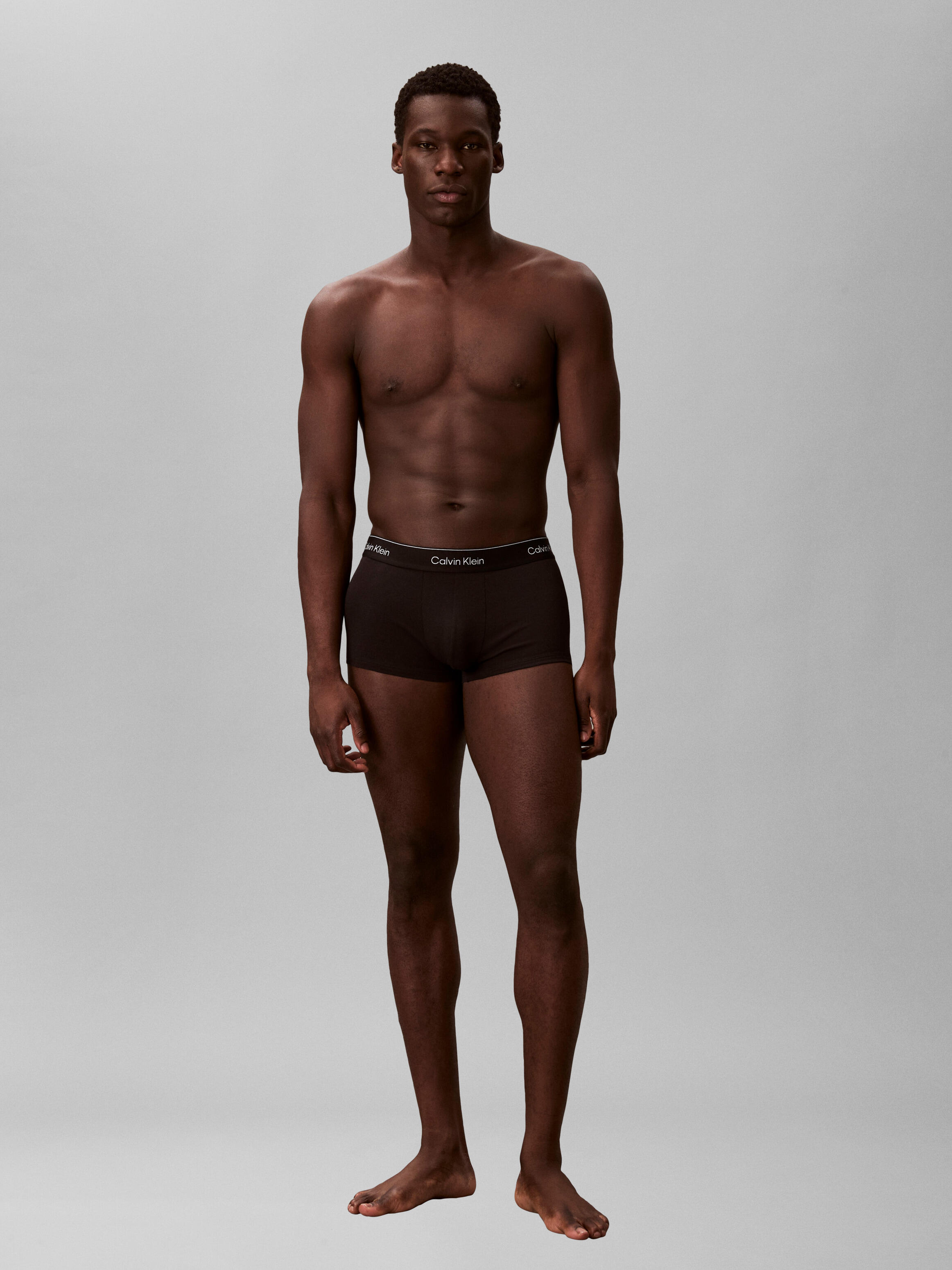 Calvin Klein Underwear (Pvh Group) Low Rise Trunk 3Pk Black W/Black Wb - Gr. - M