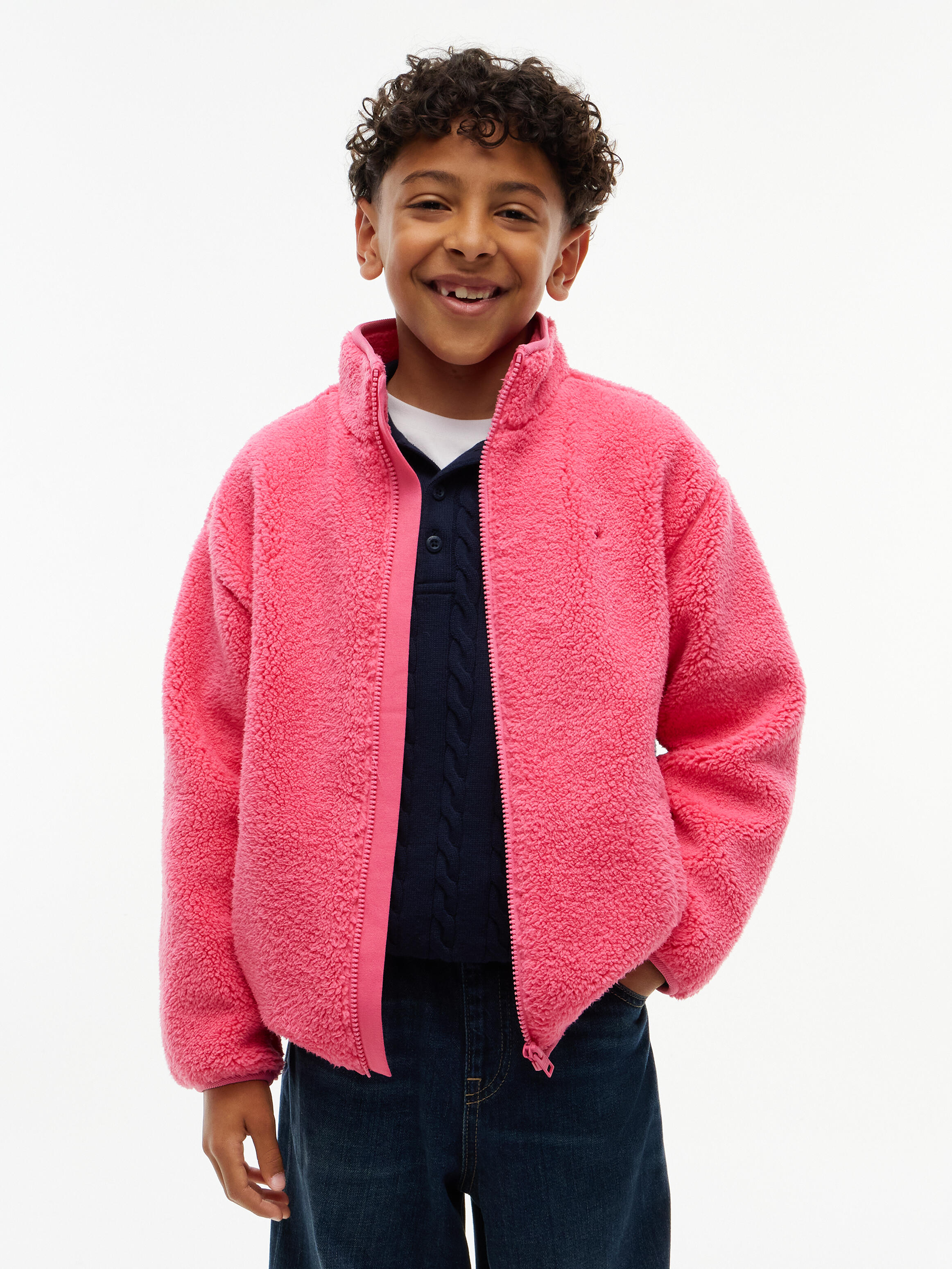 Tommy Hilfiger Kids (Pvh Group) Flag Full Zip Sweatshirt Exotic Pink - Gr. - 16