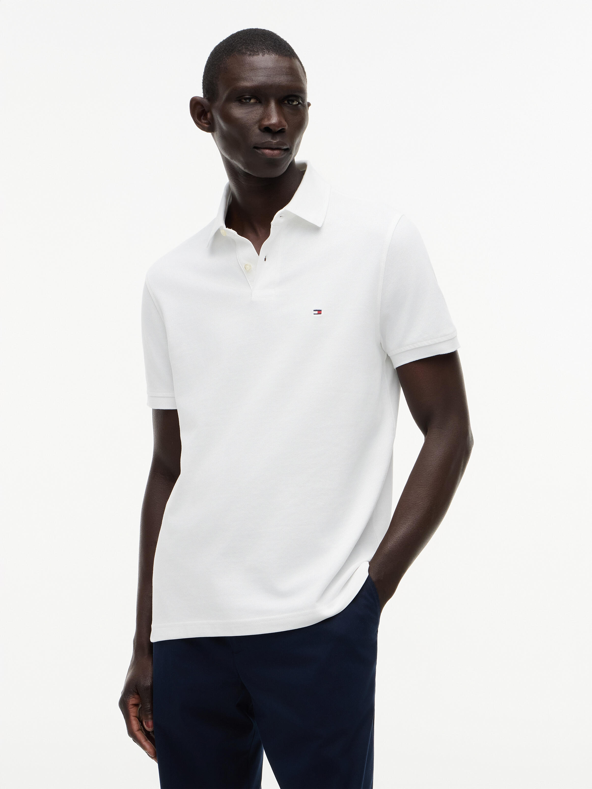 Hemden Tommy Hilfiger Herren Weiss 1985 Regular Fit Poloshirt Kurzarm - Bild 3