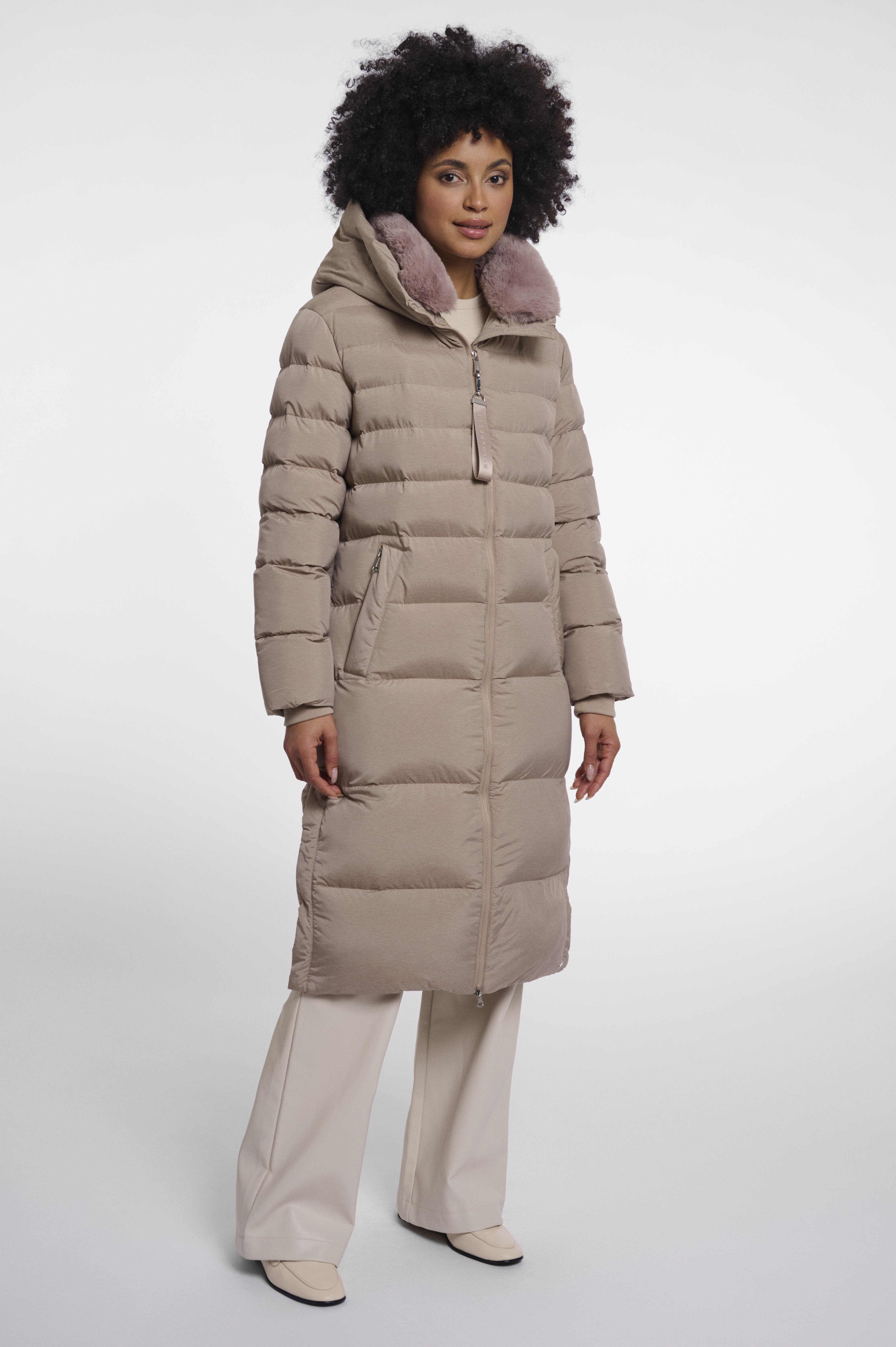 VAN GRAAF Rino & Pelle Damen Beige Steppmantel Größe 46 - Bild 3