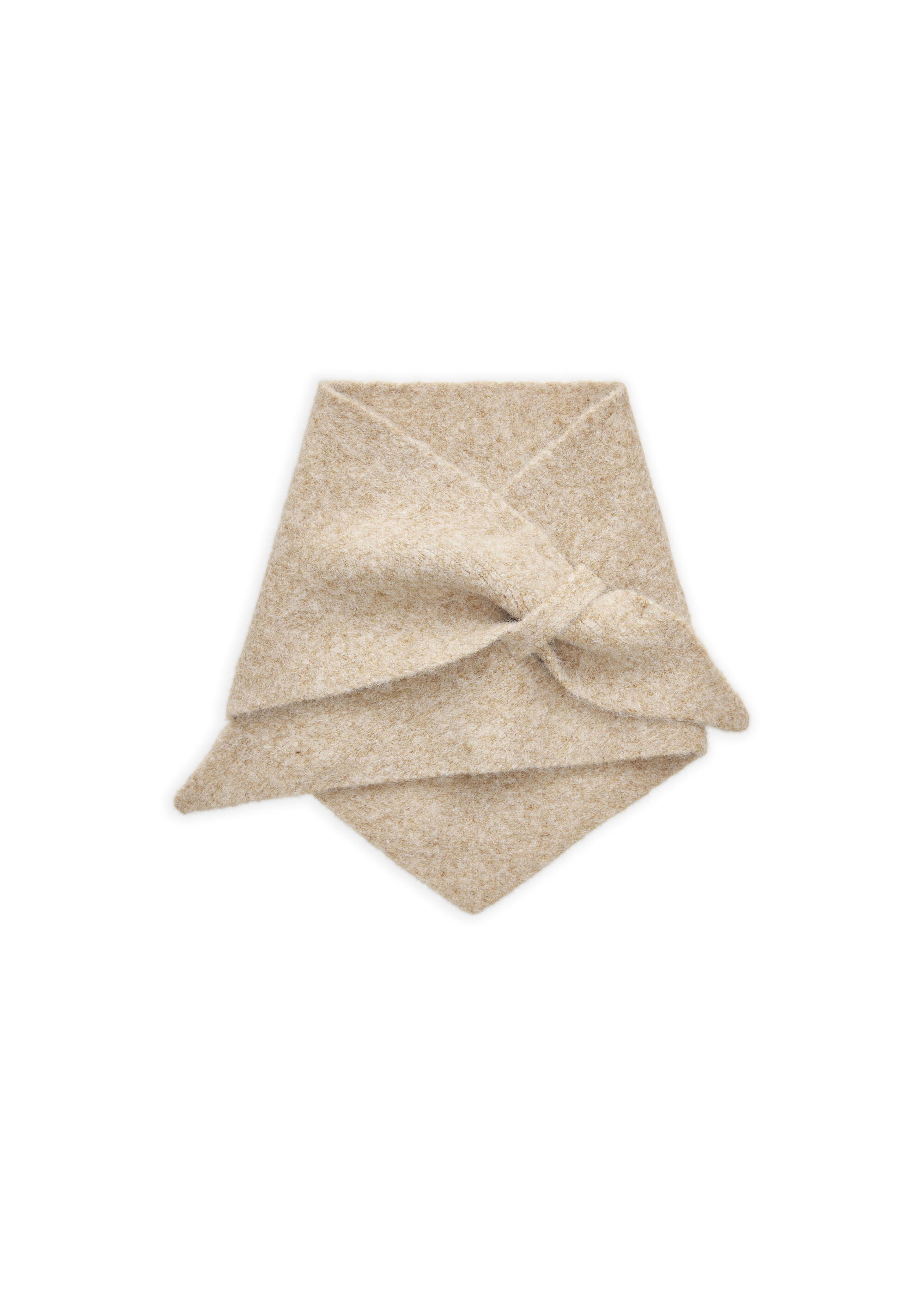 Codello Beige Gestricktes Dreieckstuch In Uni - Image 2